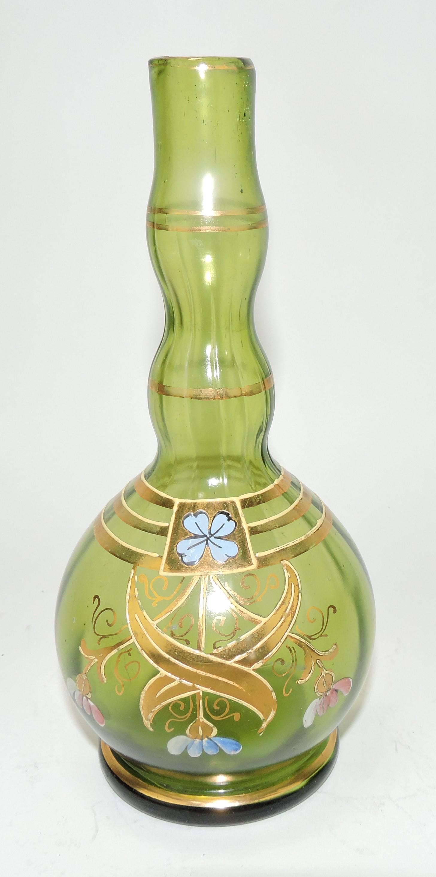 Green enameled barber bottle (1 of 1)