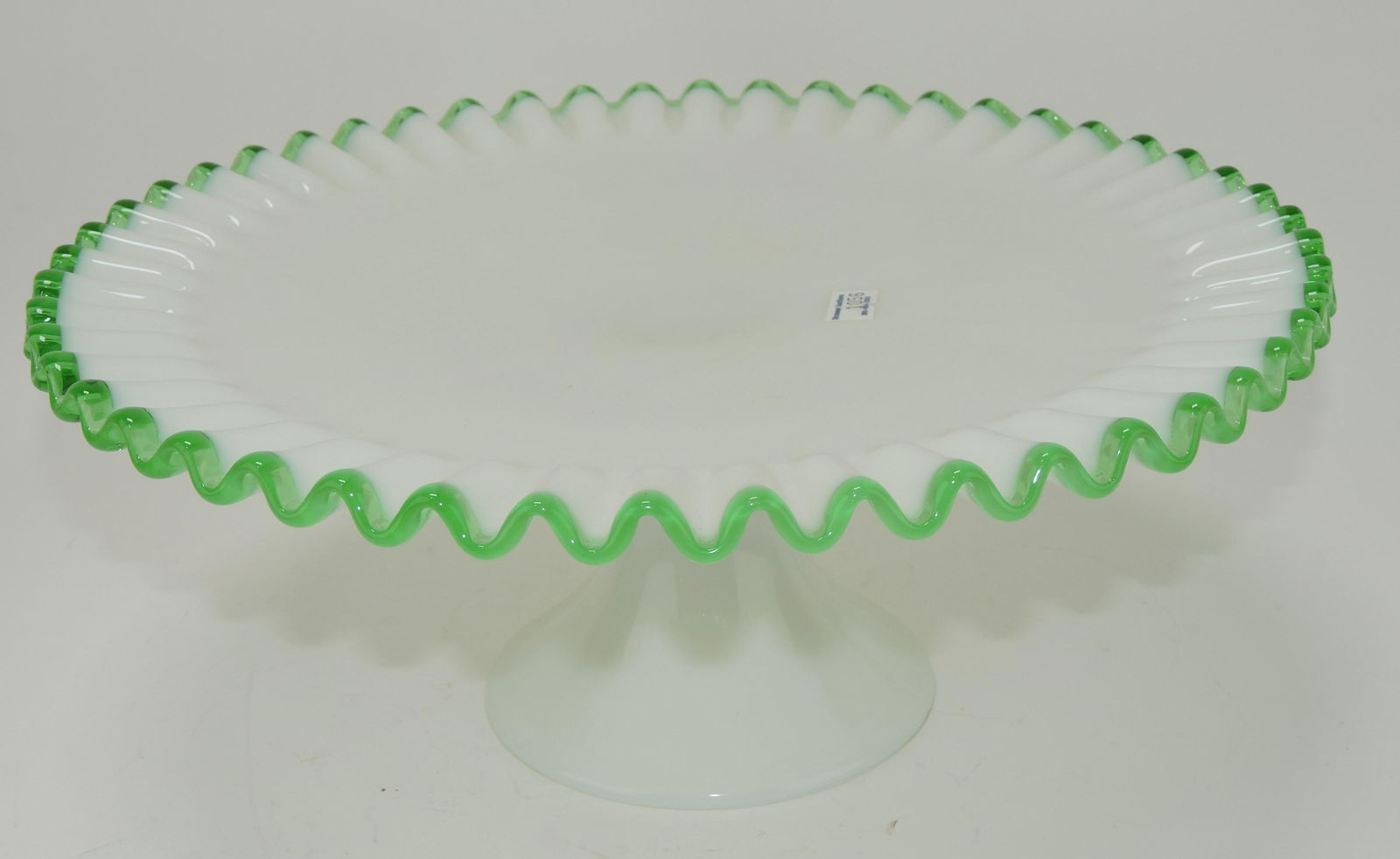 Fenton emerald crest cake stand, 13"d, (1 of 1)