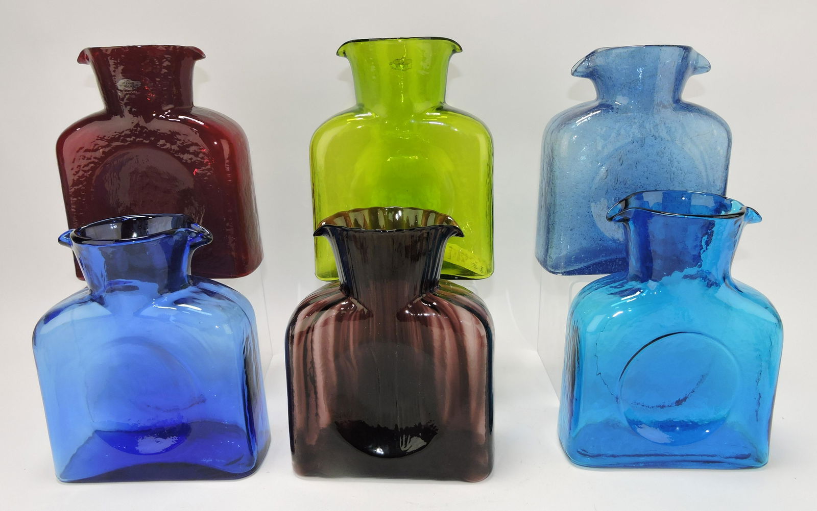 Blenko lot of 6 double spout (1 of 1)