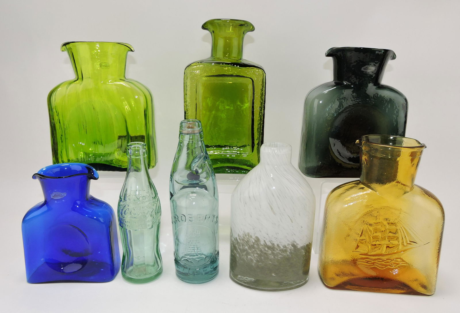 Blenko lot of 5 double spout (1 of 1)