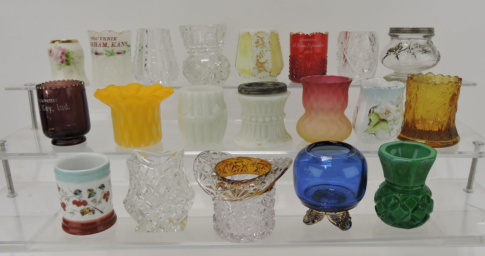 Lot of 20 toothpick holders: .