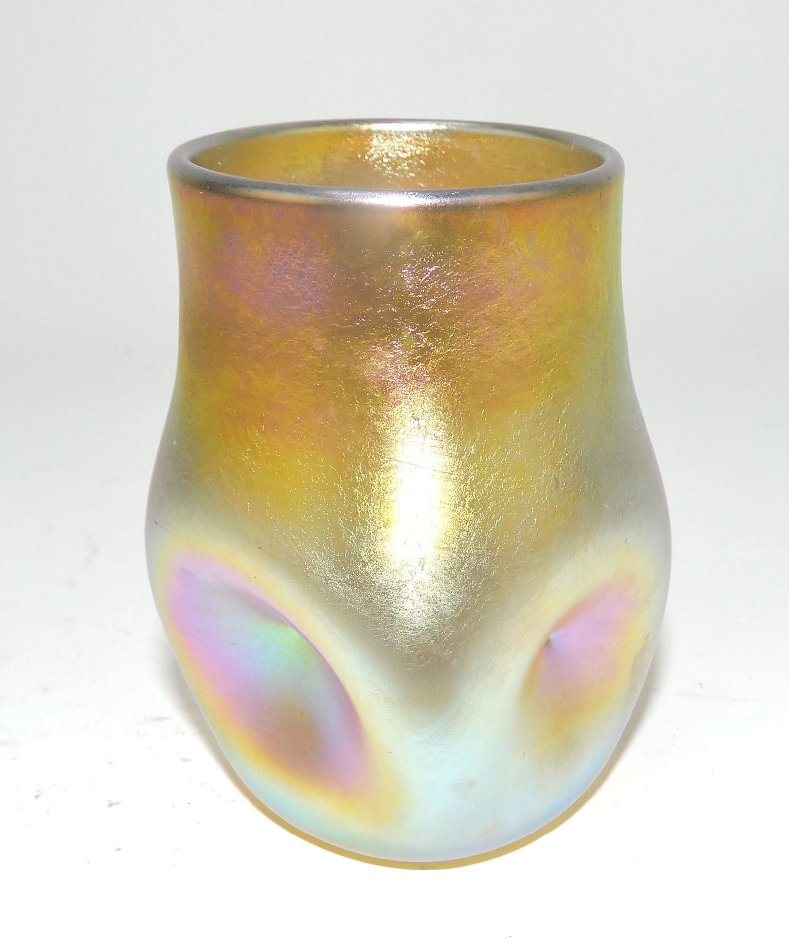 Quezal art glass toothpick holder with (1 of 1)