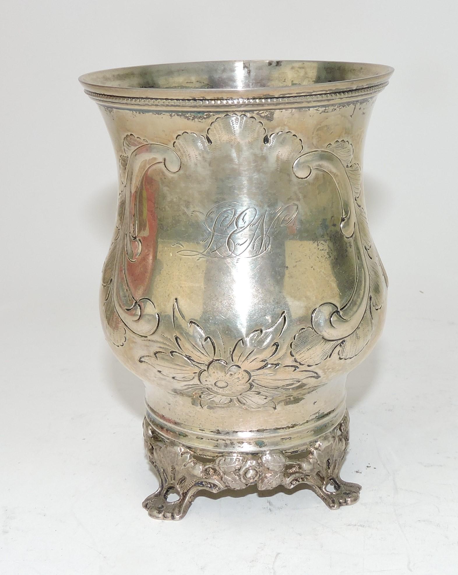 Stebbins & Co silver floral embossed (1 of 2)