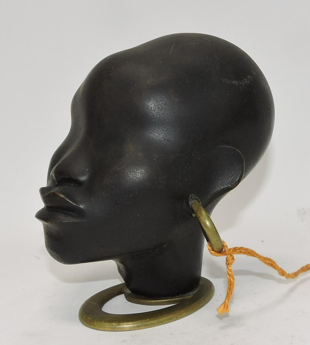 Franz Hagenauer iron and brass: African woman, 4 3/4"