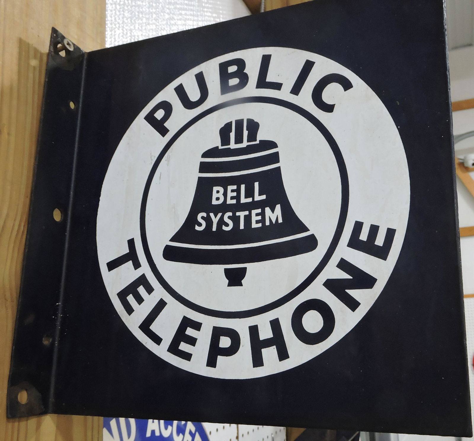 Porcelain two sided flange sign (1 of 2)