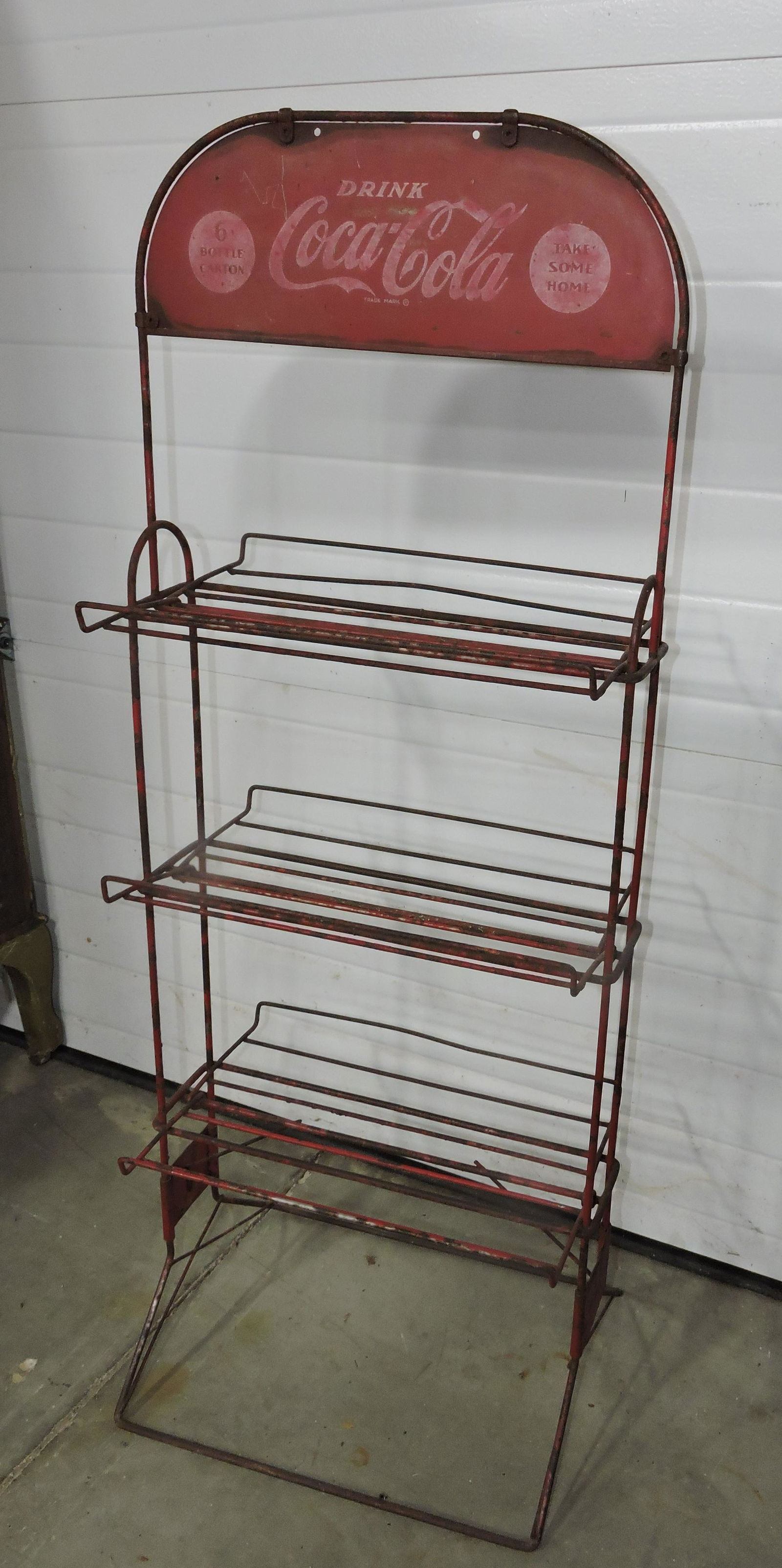 Coca Cola wire store rack, 47"h, (1 of 2)
