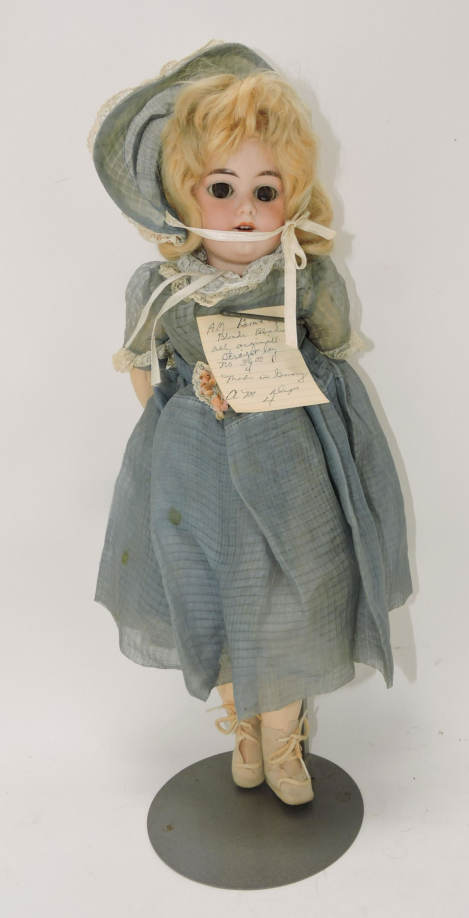 A & M bisque head doll, 18", (1 of 1)