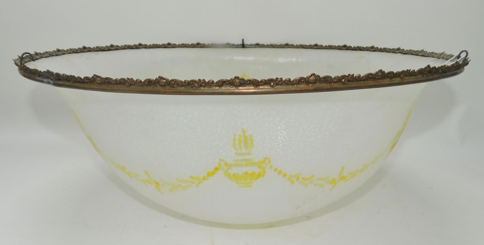 Pair of frosted glass lamp globes, (1 of 2)