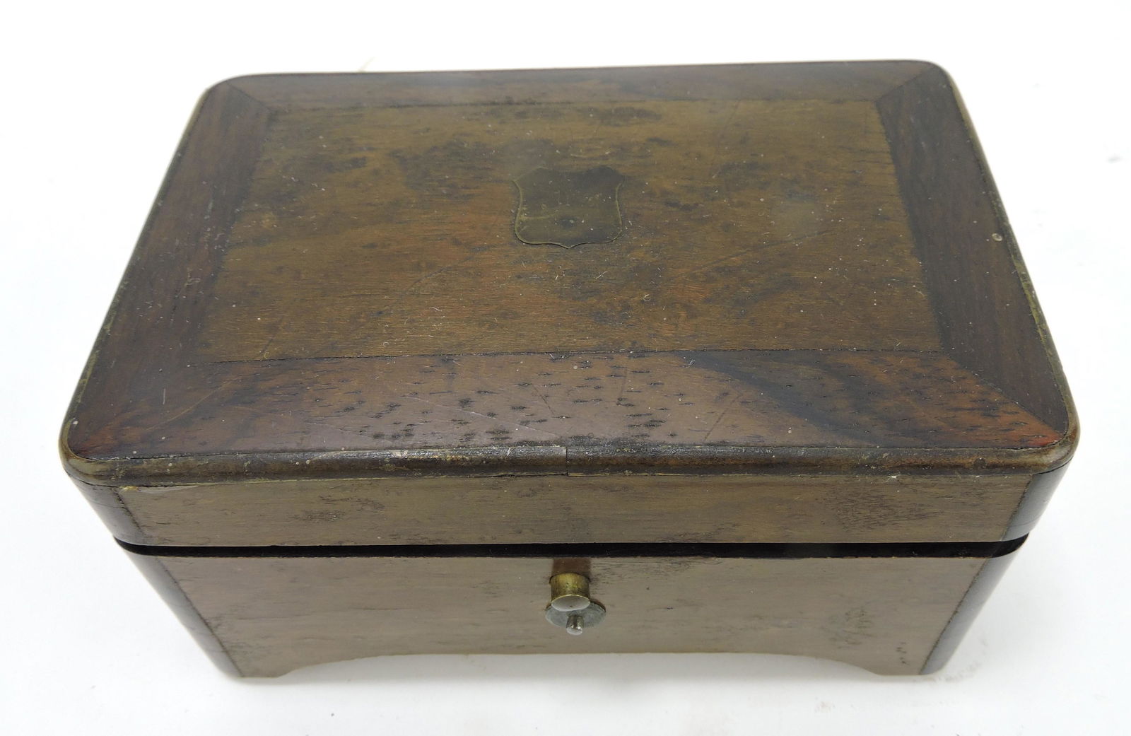 Small portable cylinder music box, (1 of 3)