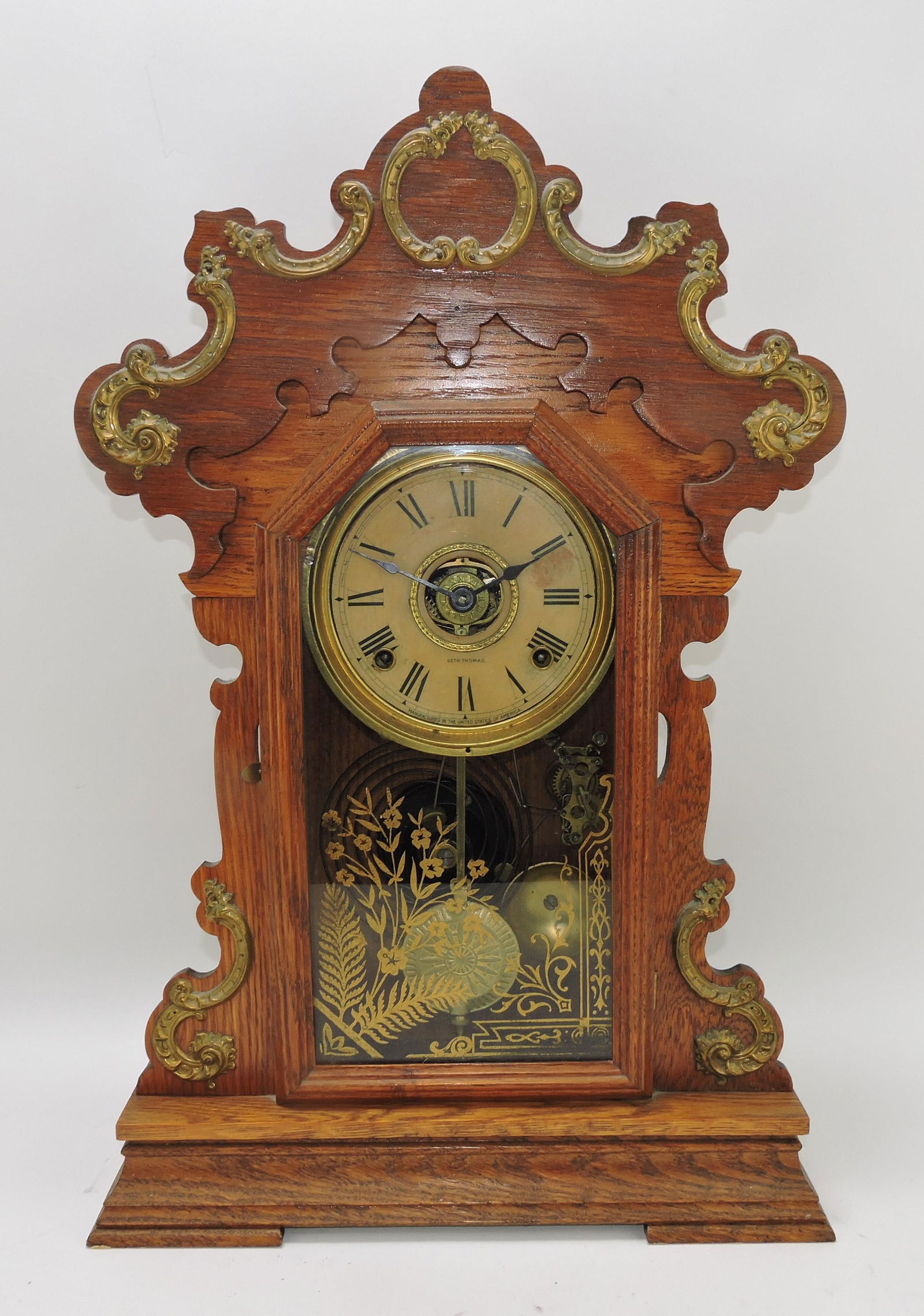 Seth Thomas oak kitchen clock (1 of 1)