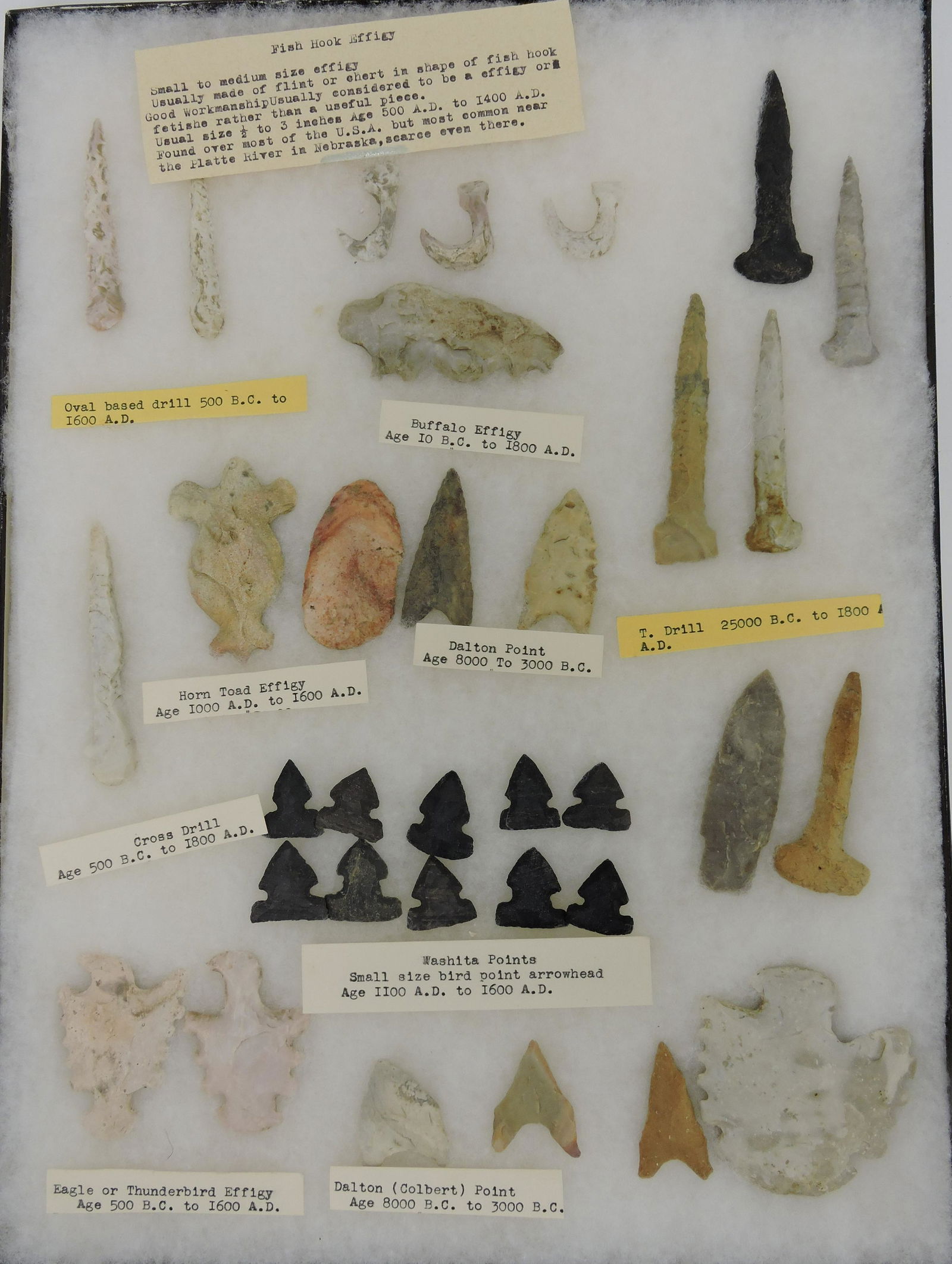 Lot of Indian prehistoric arrowheads, (1 of 1)
