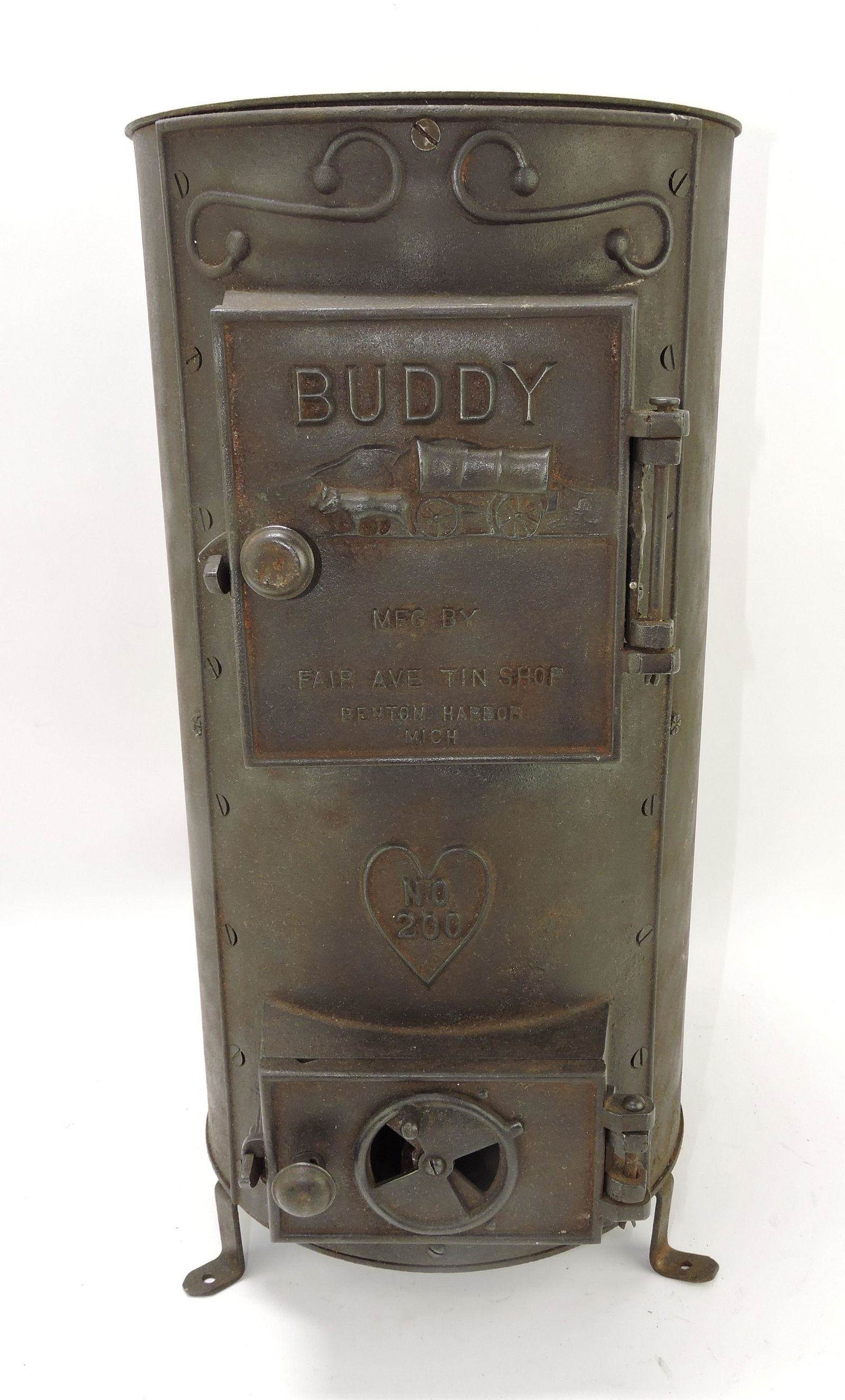 Cast iron train caboose stove, (1 of 3)