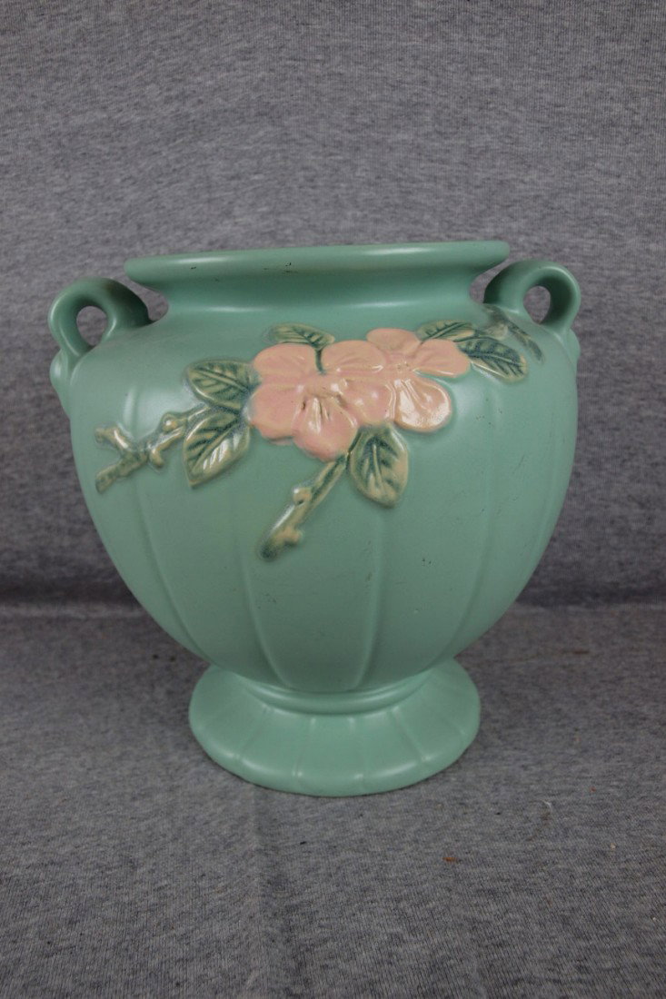 Weller Blossom green large vase, 9 1/2" 