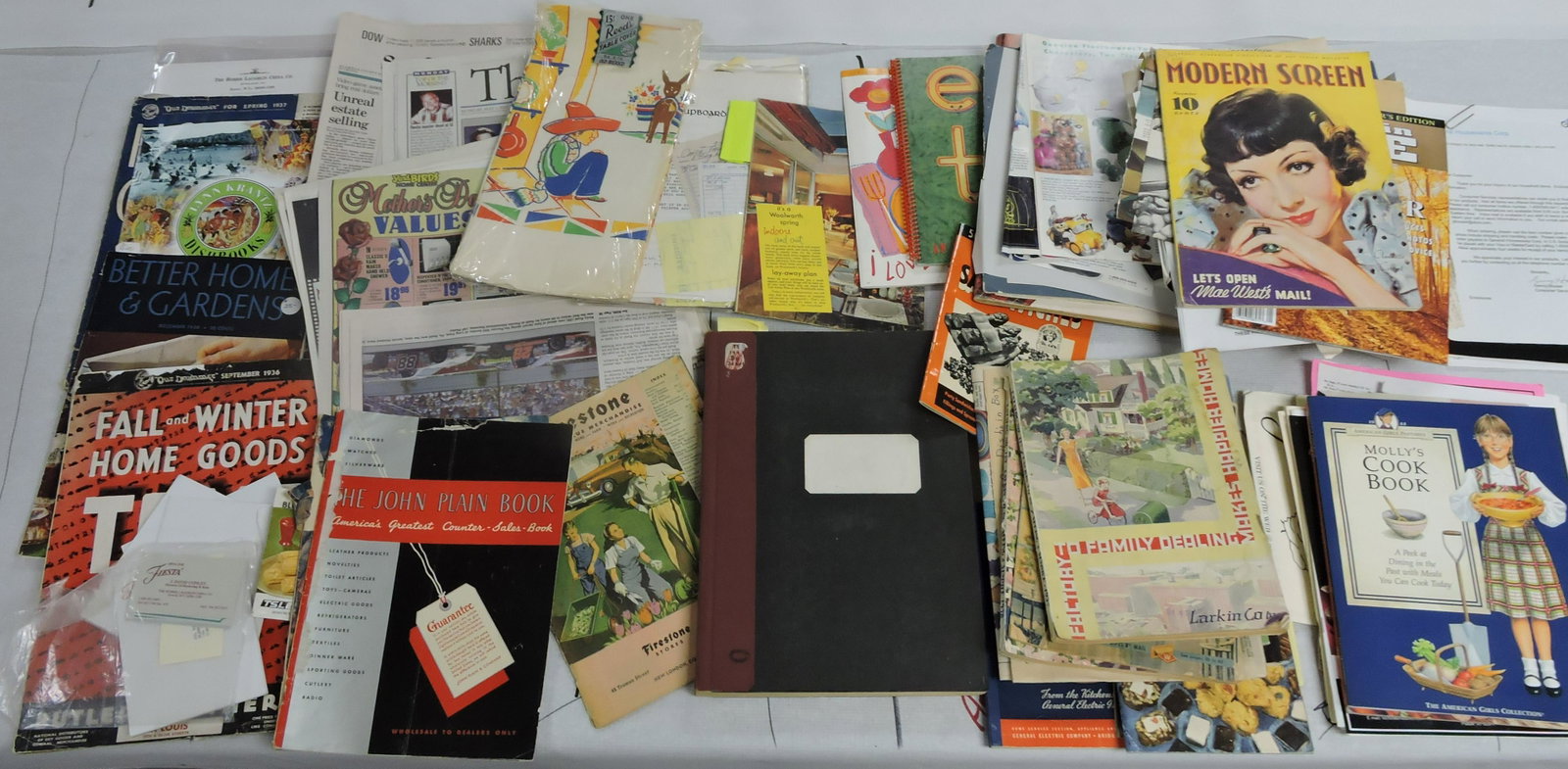 Large lot of Fiesta & HLC ephemera,: sale flyers, advertisements, and more