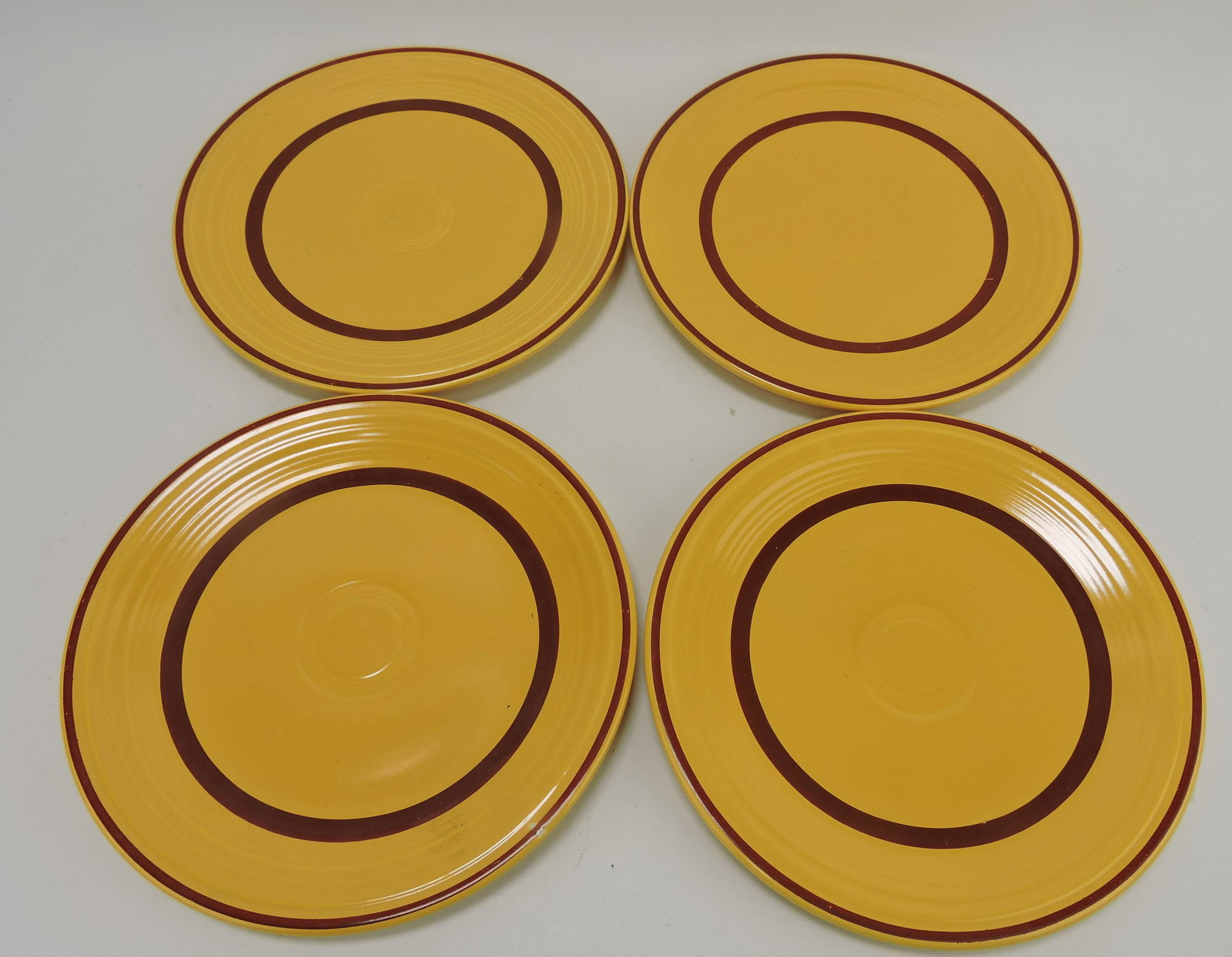 Fiesta lot of 4 - 9" yellow plates with (1 of 1)