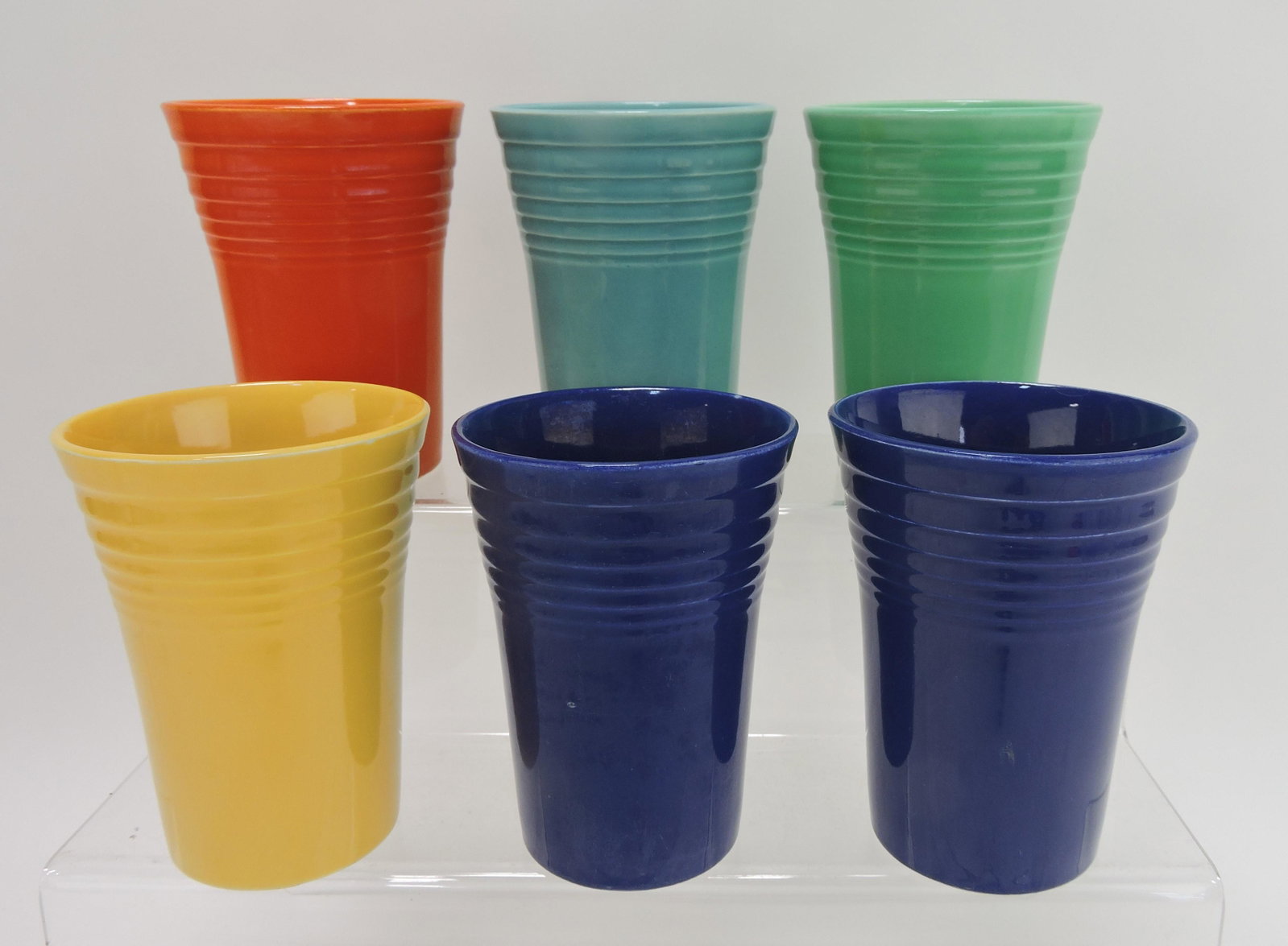 Fiesta water tumbler group,: 6 mixed