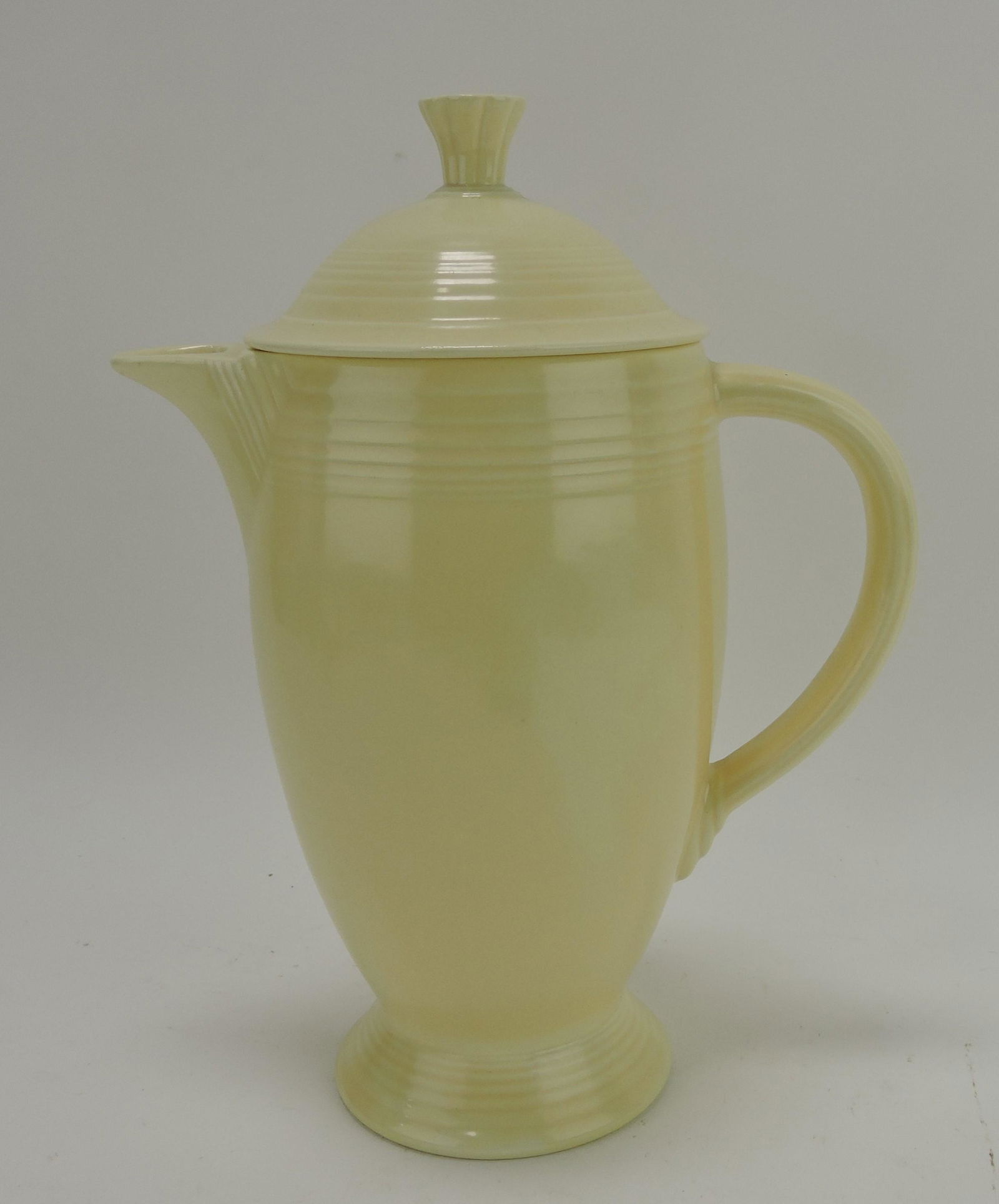 Fiesta coffee pot, ivory, minor nick to (1 of 1)