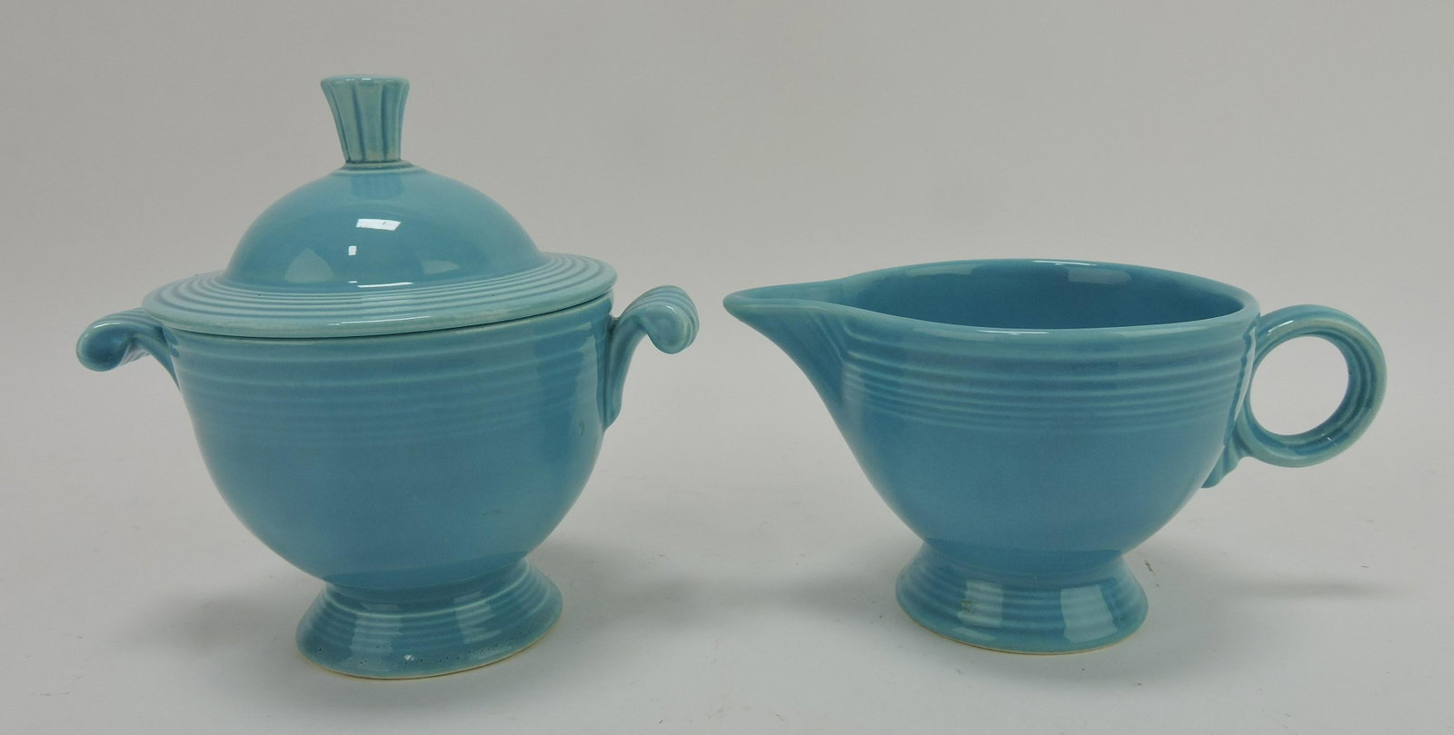 Fiesta cream and sugar, turquoise: .