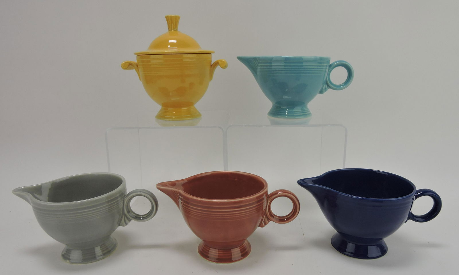 Fiesta lot of 4 creamers and 1 sugar, (1 of 1)