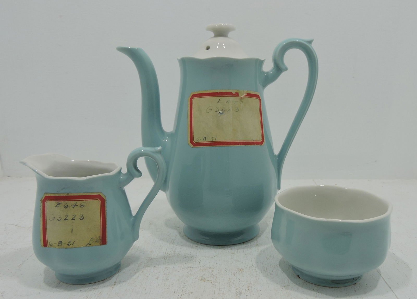 Hall China sample chocolate pot with (1 of 1)