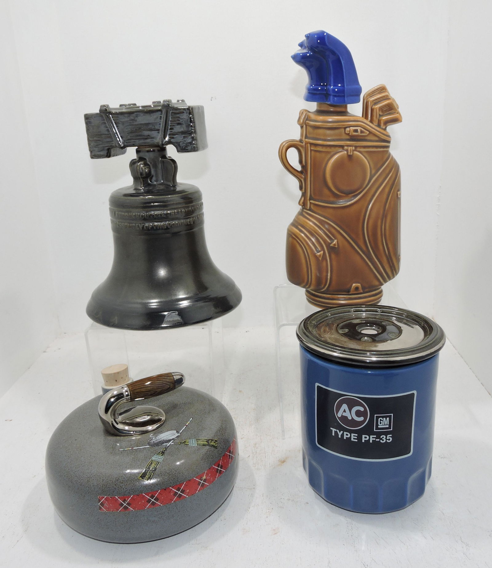 Hall China lot of 4 decanters: Liberty (1 of 1)