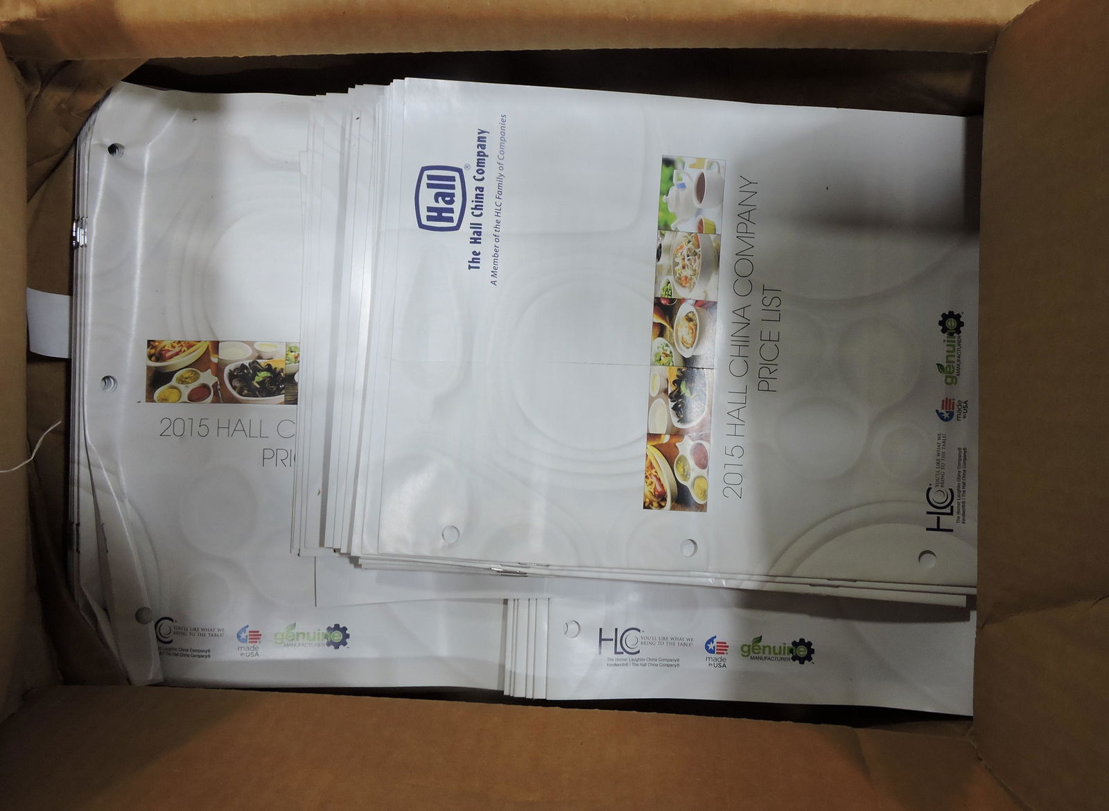 Hall China box of 2015 price lists (1 of 1)