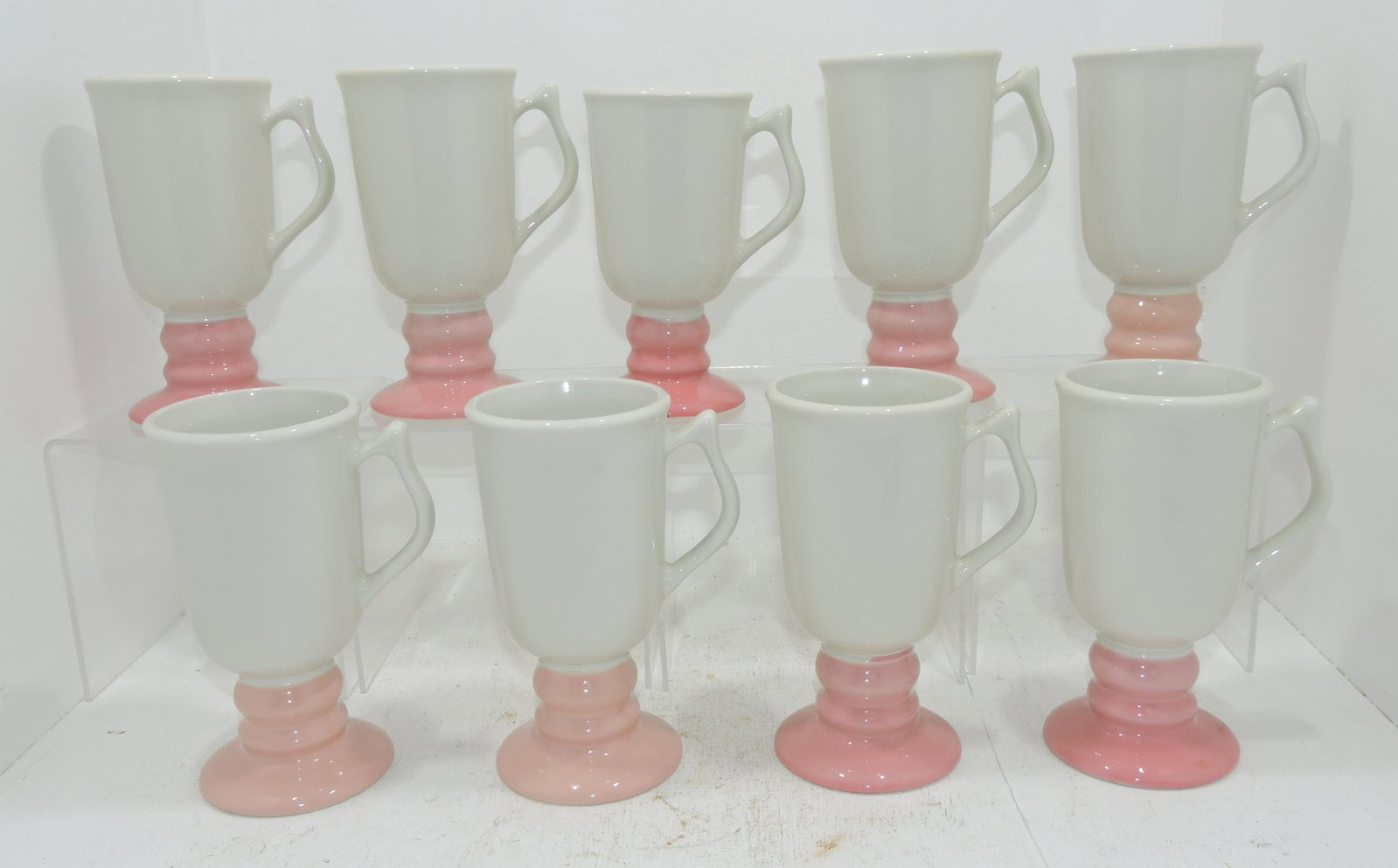 Hall China lot of 9 Irish coffee mugs: .