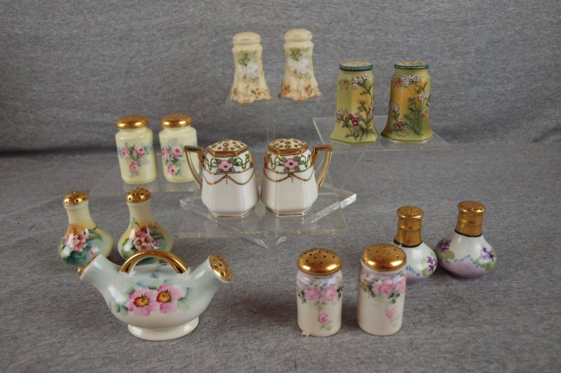 Lot of 8 pair of china salt and pepper shakers