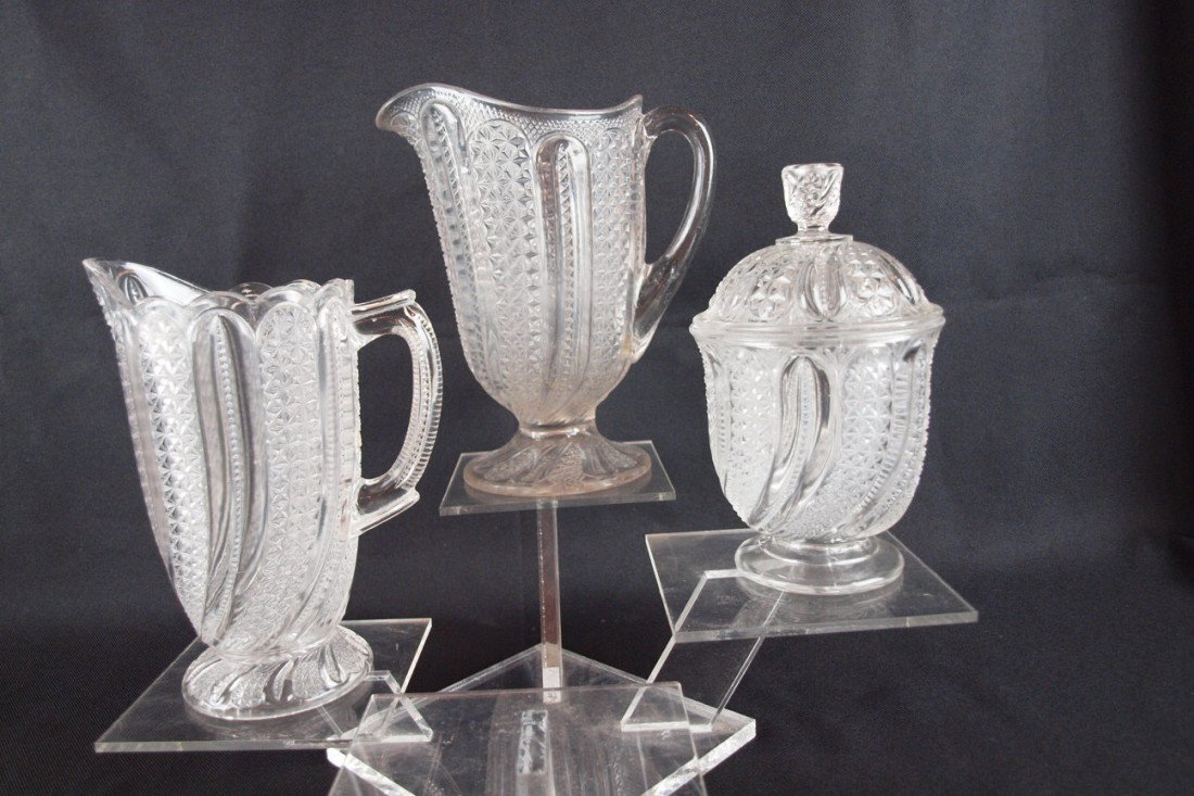EAPG "Indiana Feather" water pitcher, milk pitcher 