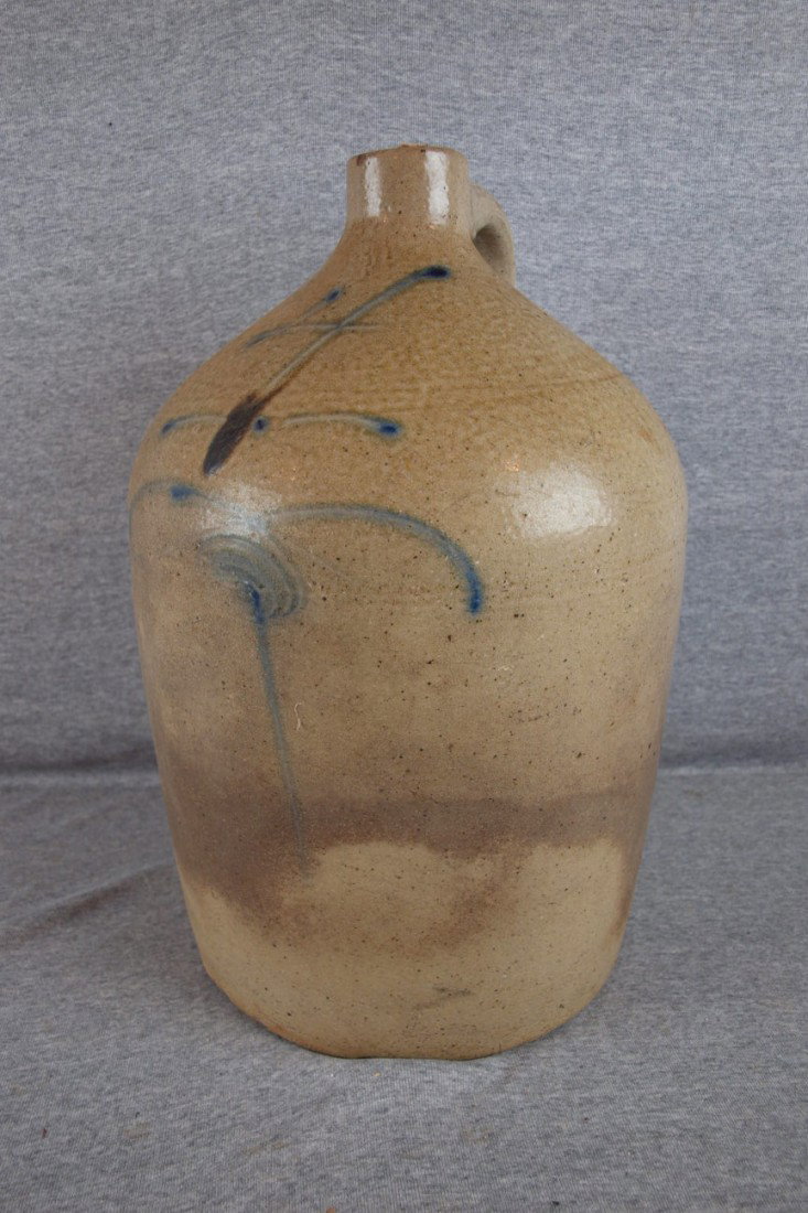 Salt glaze 4 gallon crock jug with beesting mark