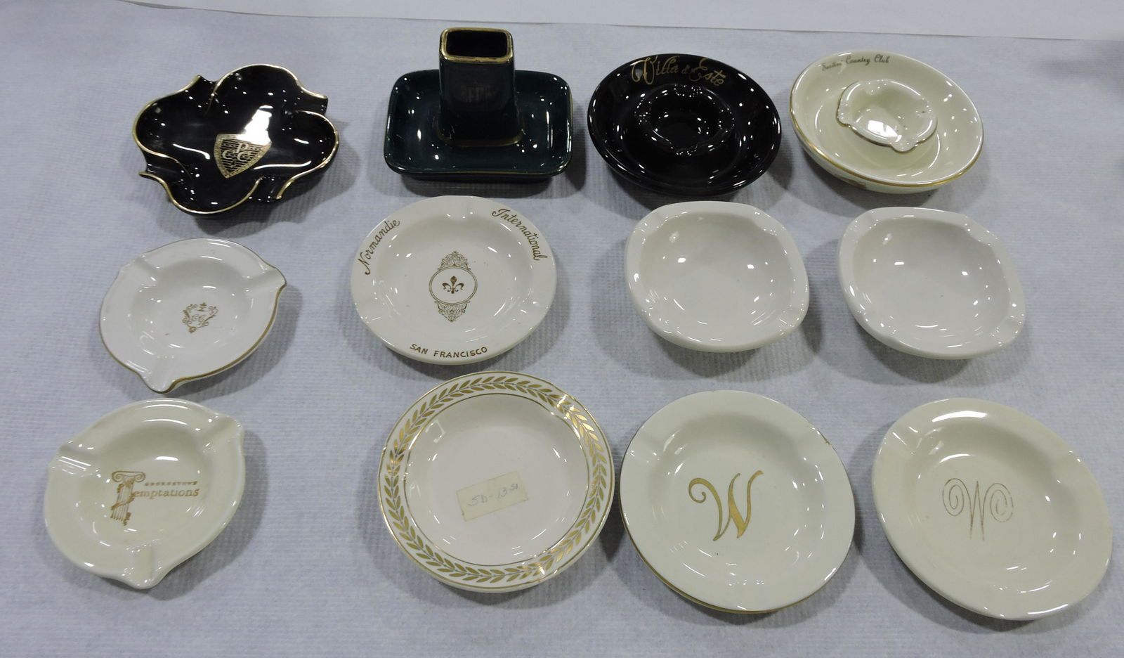 Hall China lot of 12 ashtrays (1 of 1)