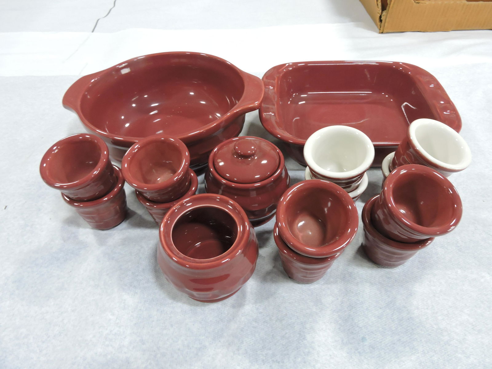 Hall China Longaberger lot of 14 pcs, paprika (1 of 1)