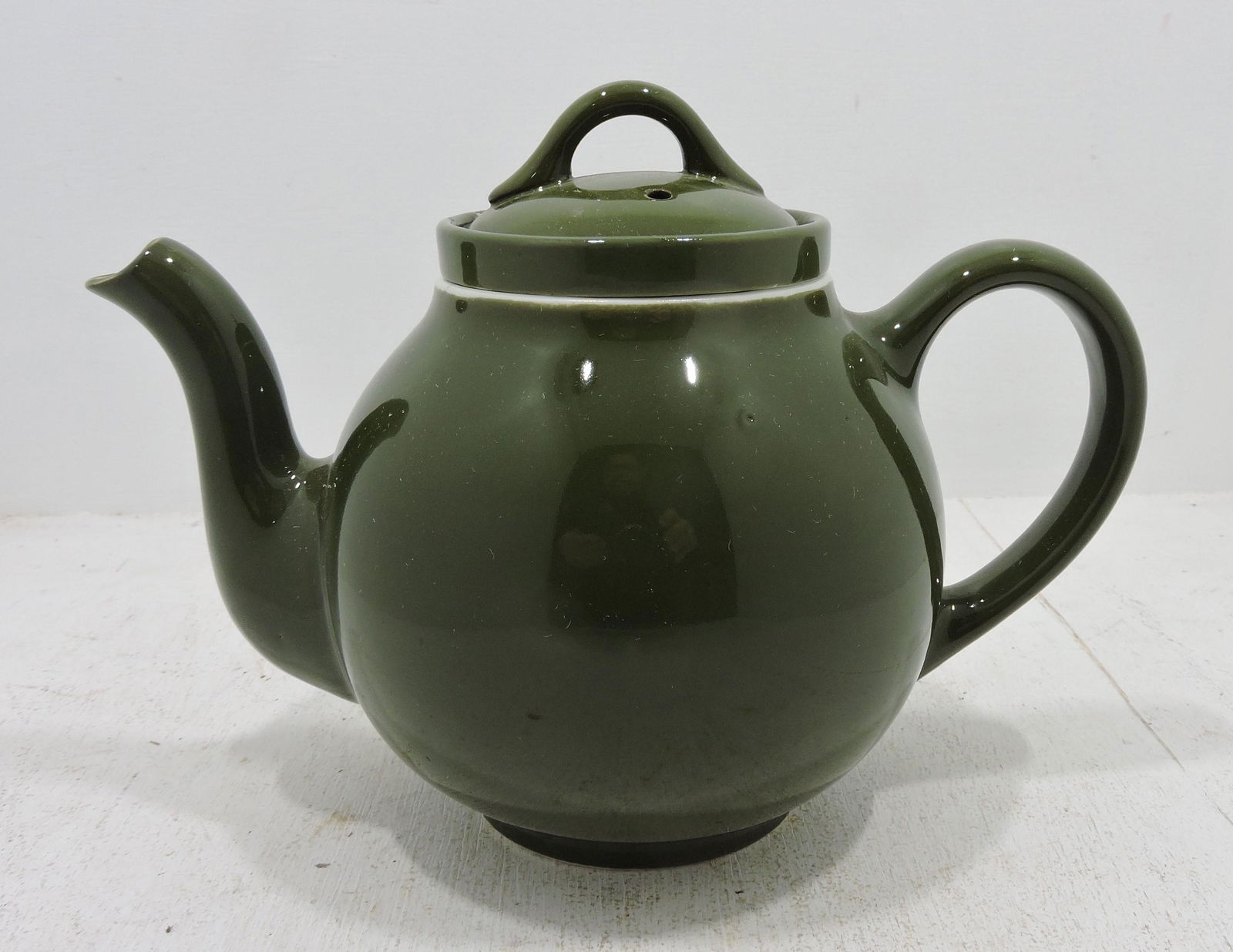 Hall China French teapot, green, #95 with (1 of 1)