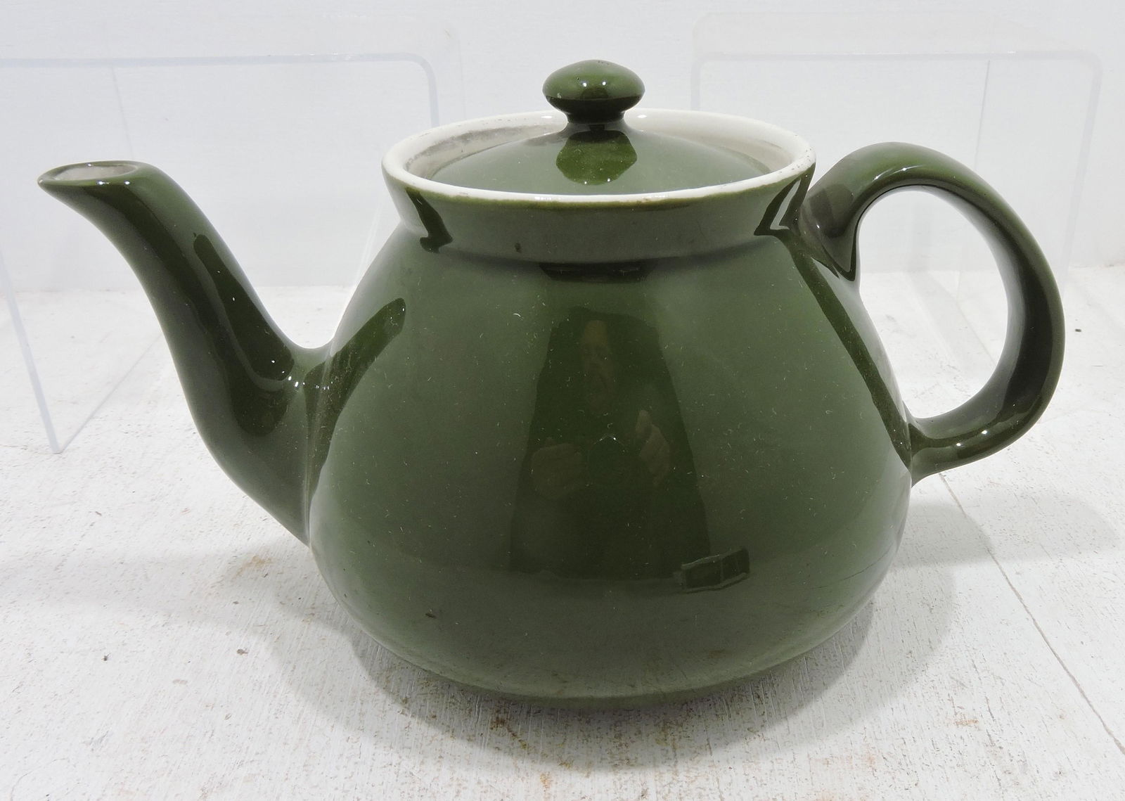 Hall China New York #35 teapot, green (1 of 1)