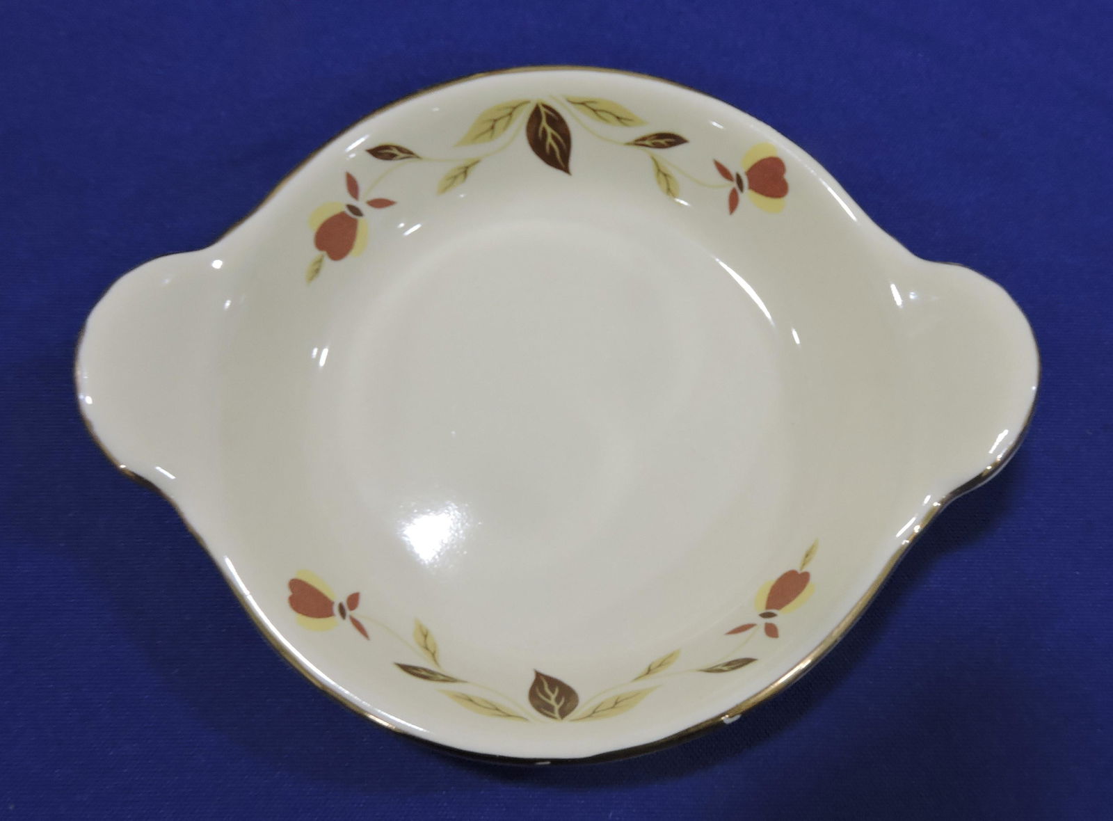 Hall China Autumn Leaf tab handled baker 6", (1 of 1)