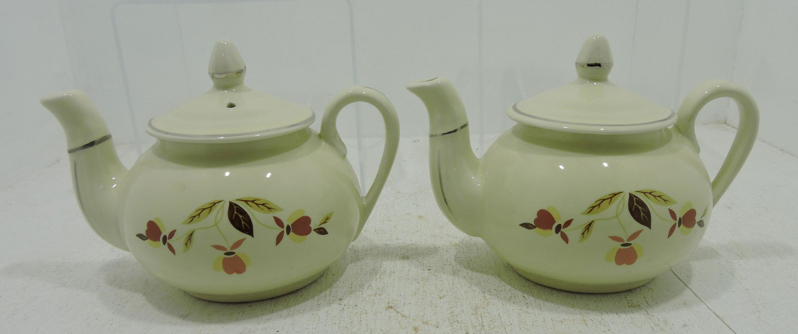 Hall China Autumn Leaf lot of 2 teapots, (1 of 1)