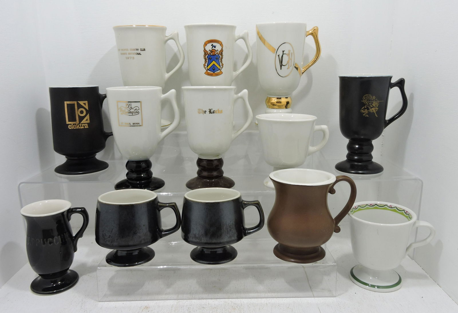 Hall China lot of 13 pedestal mugs (1 of 1)