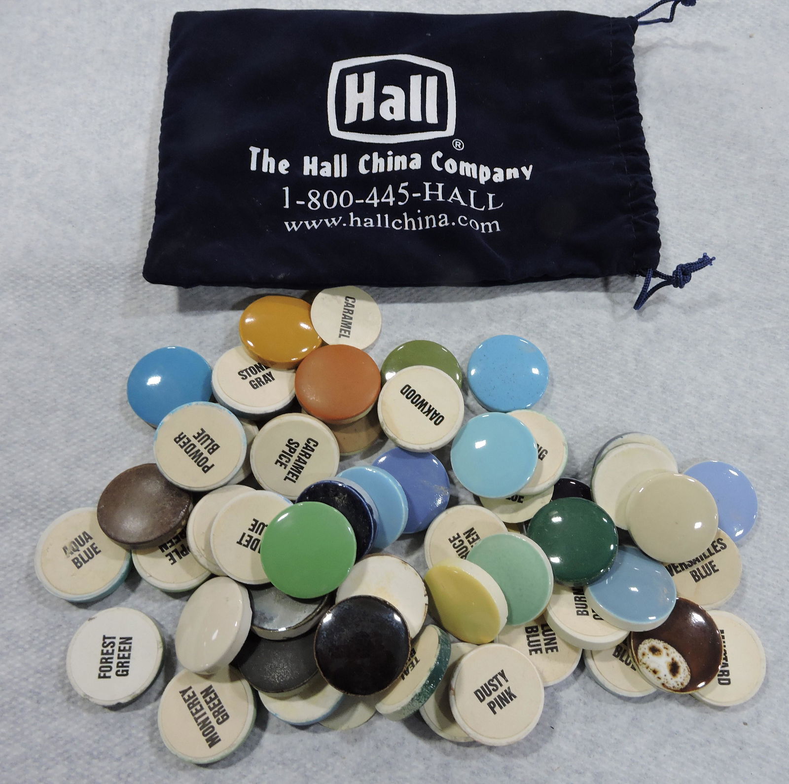 Hall China felt bag with color chips, count (1 of 1)