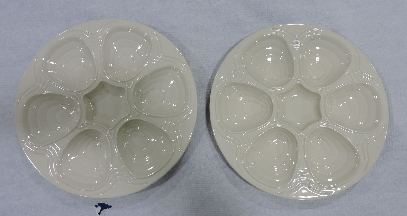 Hall China lot of 2 - 10 3/4" oyster plates (1 of 1)