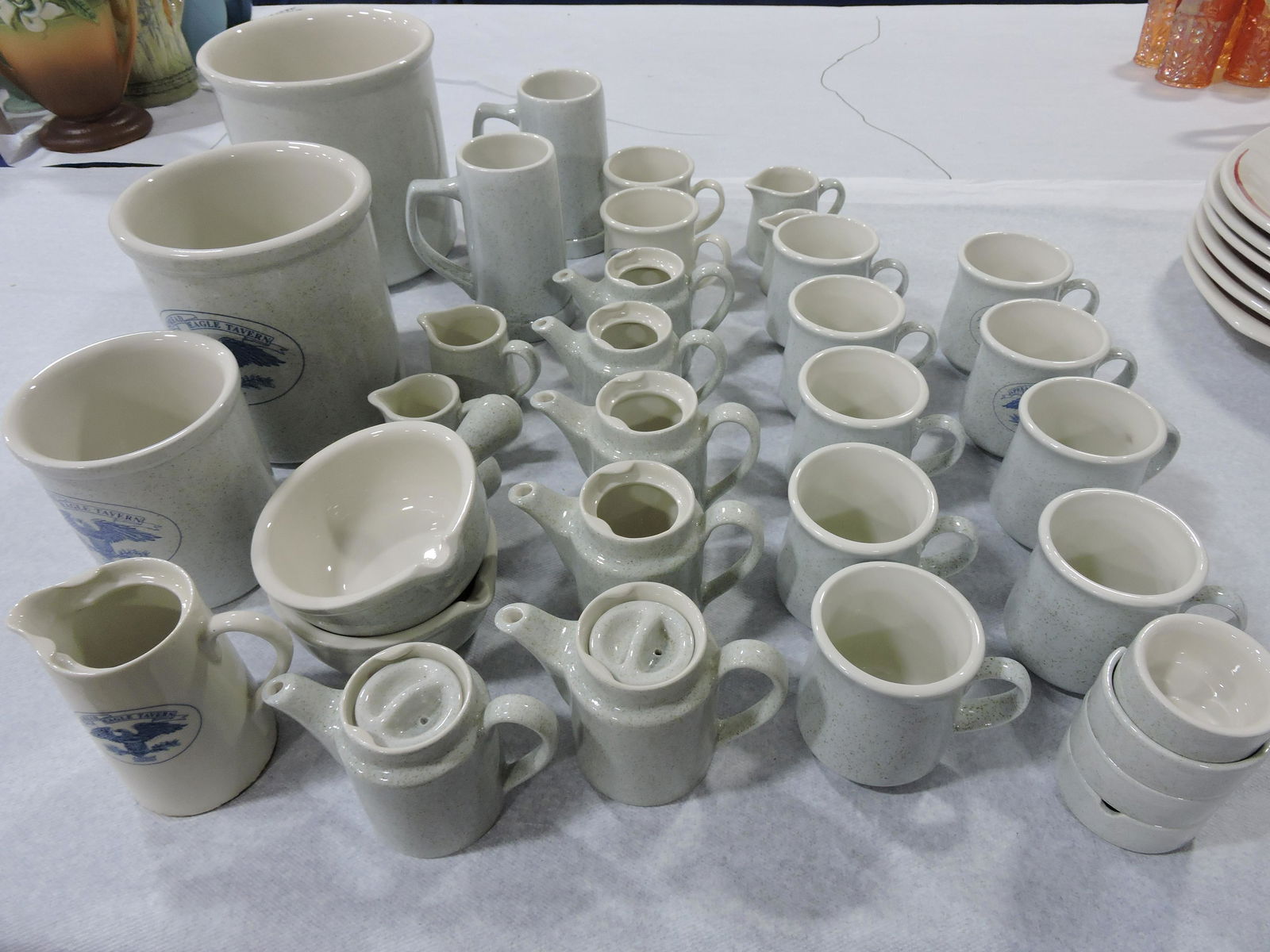 Hall China lot of Spread Eagle Tavern wares (1 of 1)