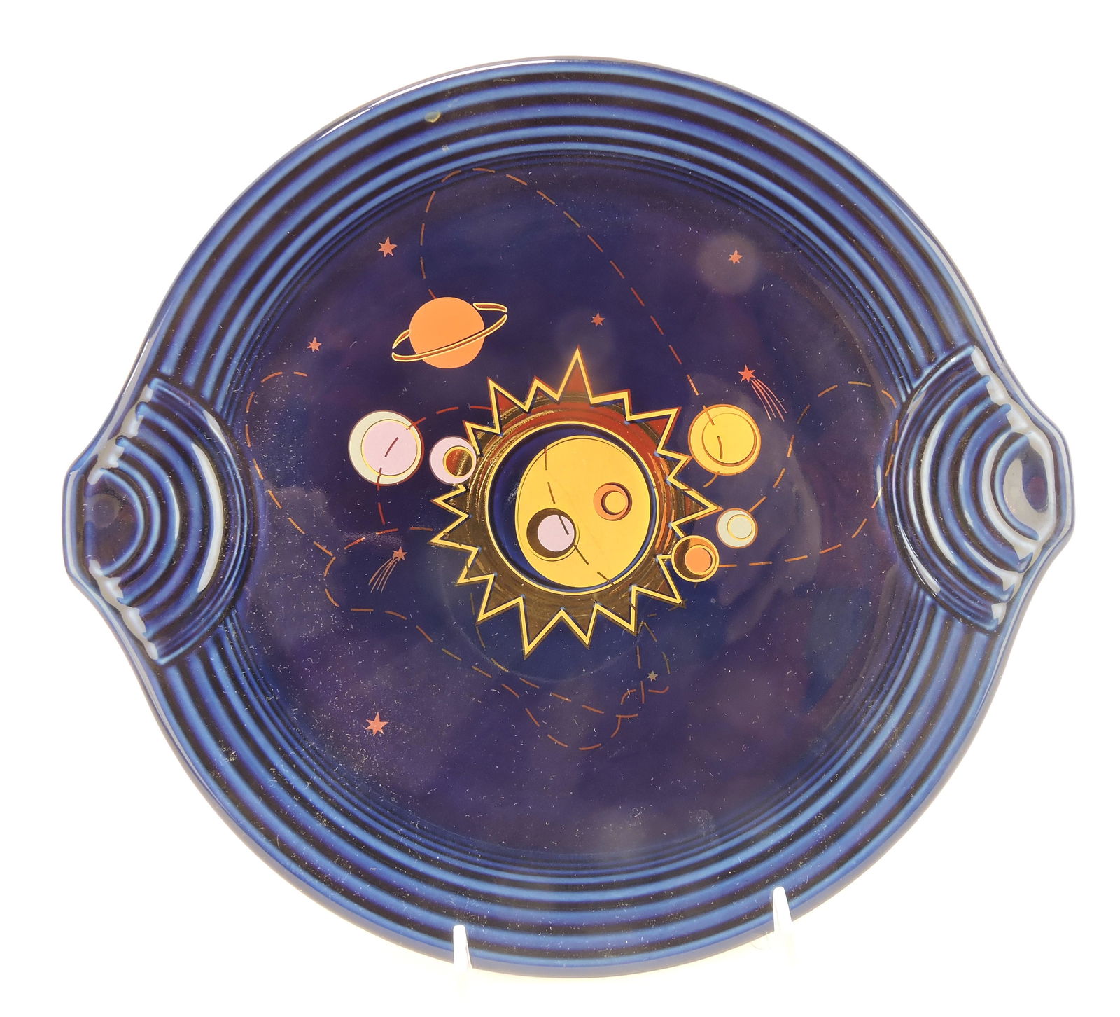 Fiesta Post 86 cobalt Galaxy serving tray, (1 of 1)
