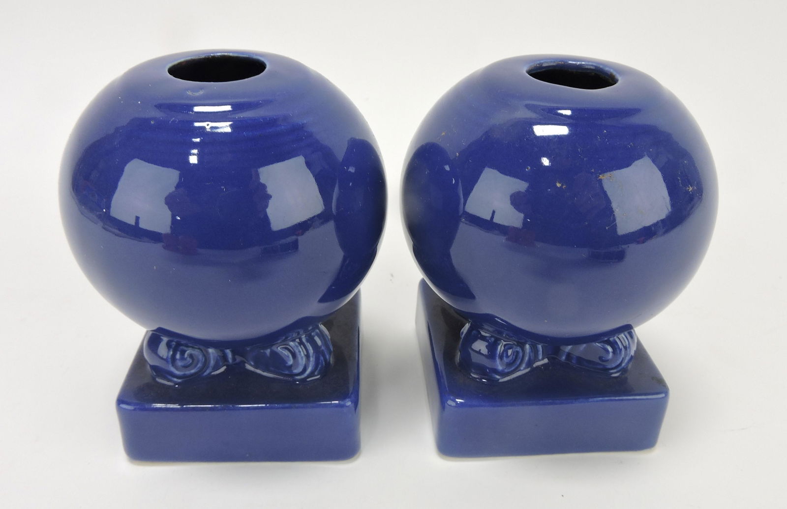 Fiesta bulb candle holder, pair, cobalt (1 of 1)