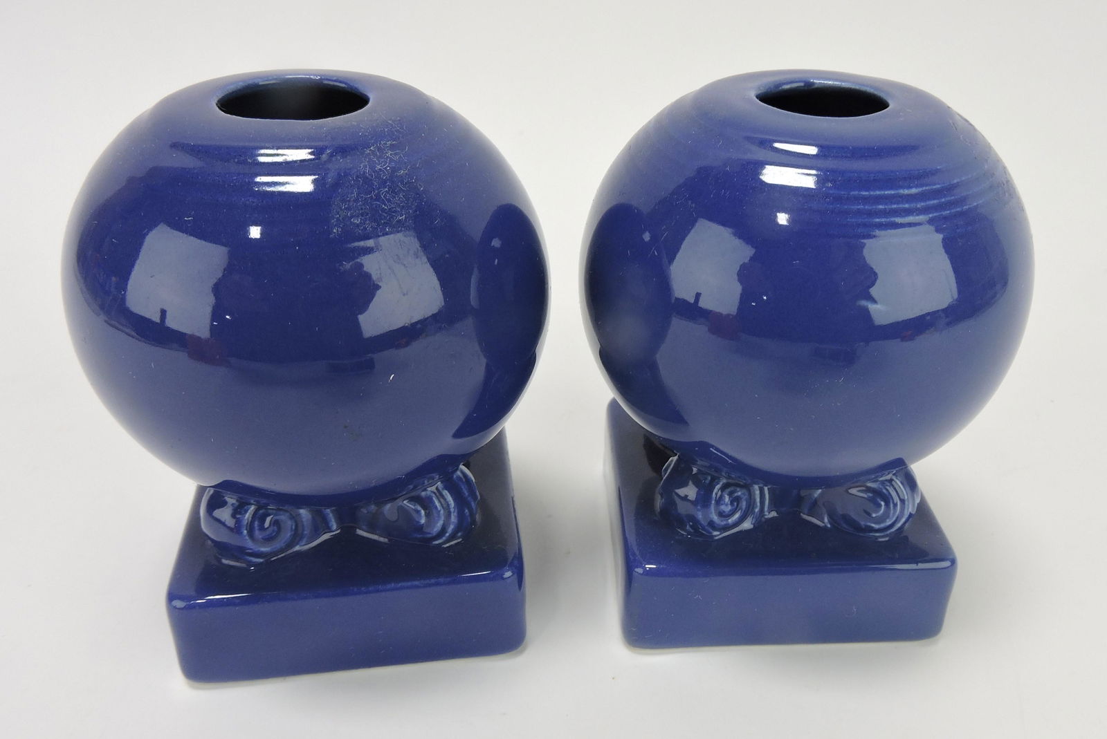 Fiesta bulb candle holder, pair, cobalt (1 of 1)
