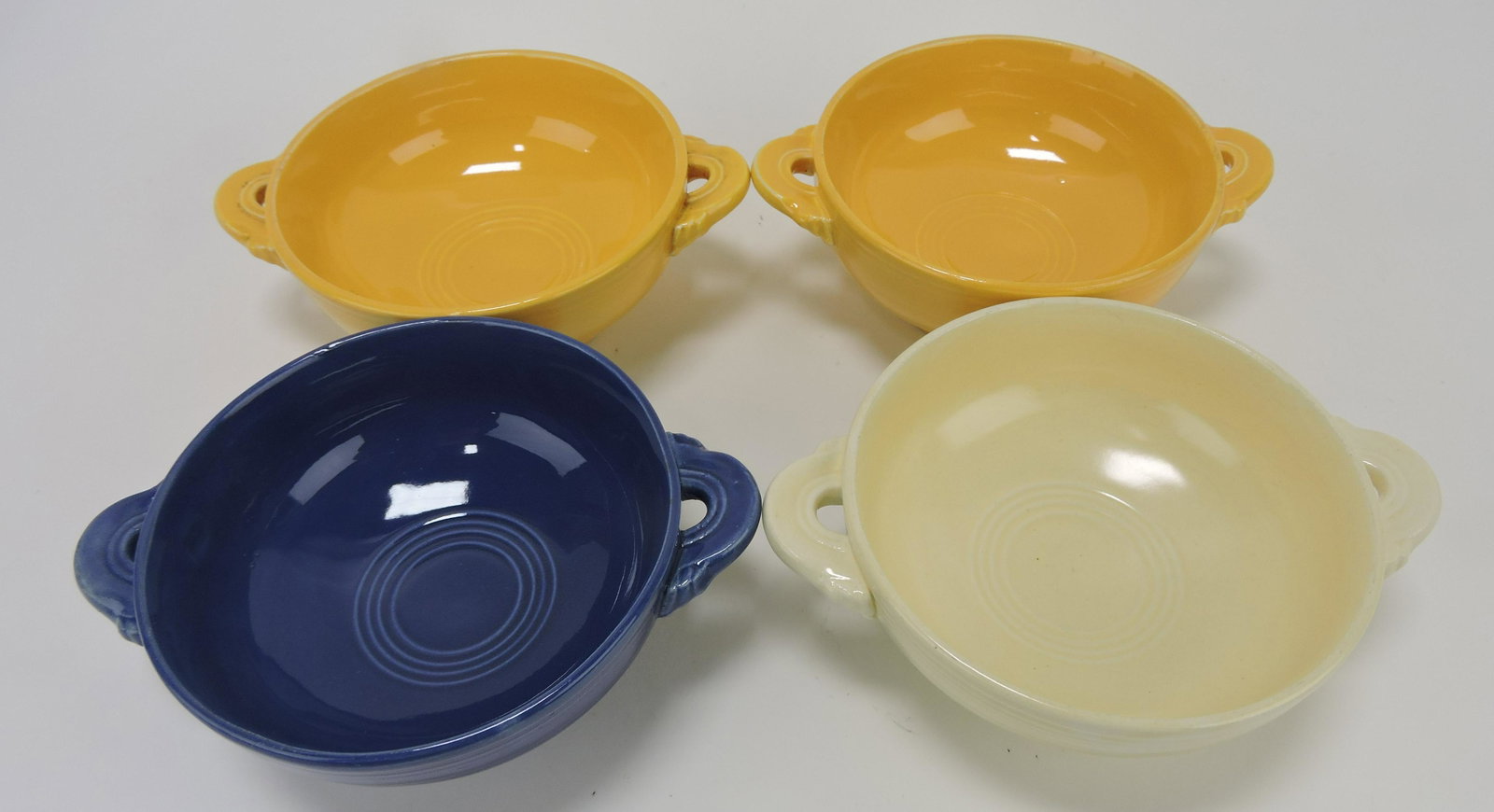 Fiesta cream soup group, 4 mixed: .