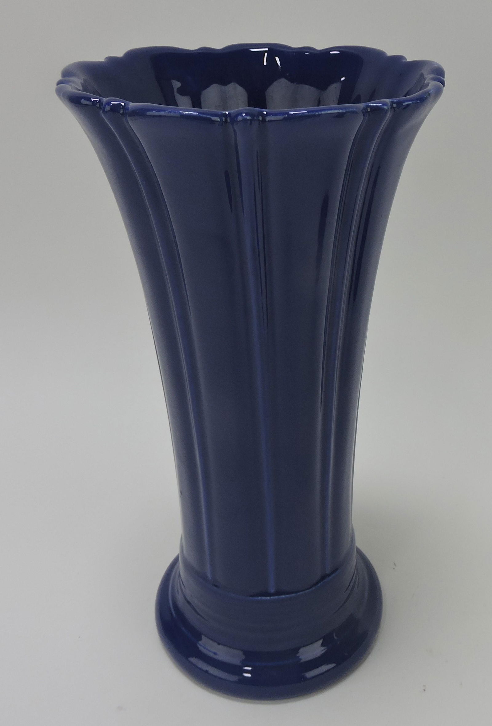 Fiesta 10" flower vase, cobalt, nick to (1 of 1)