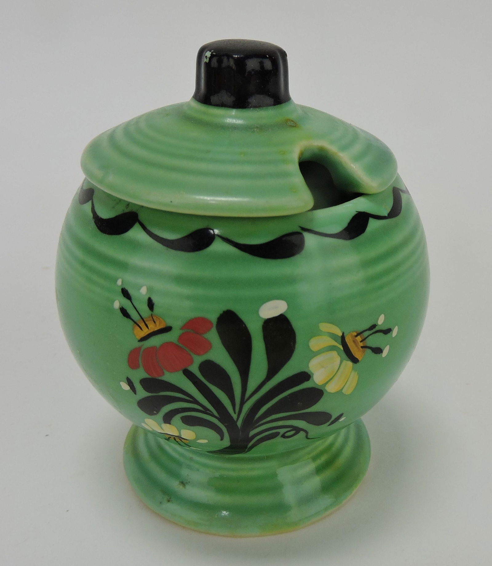 Fiesta mustard, green with decoration, (1 of 1)