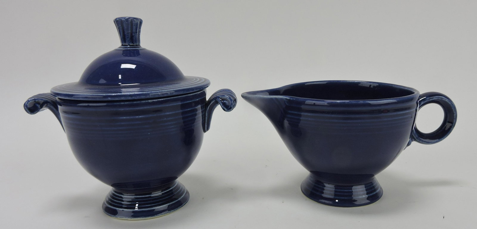 Fiesta cream & sugar, cobalt: .