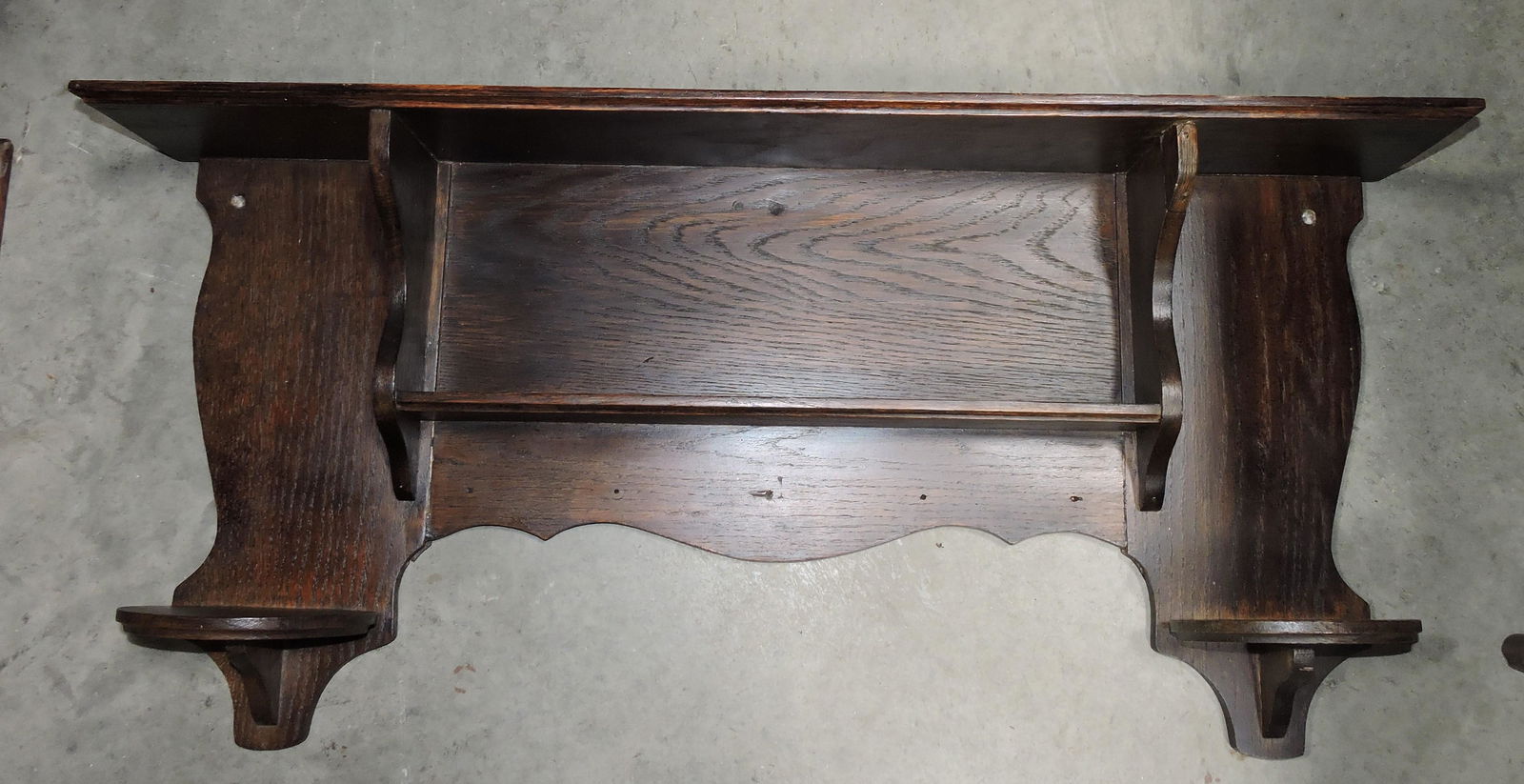 Oak wall plate rack, 35"w, 17"h (1 of 1)