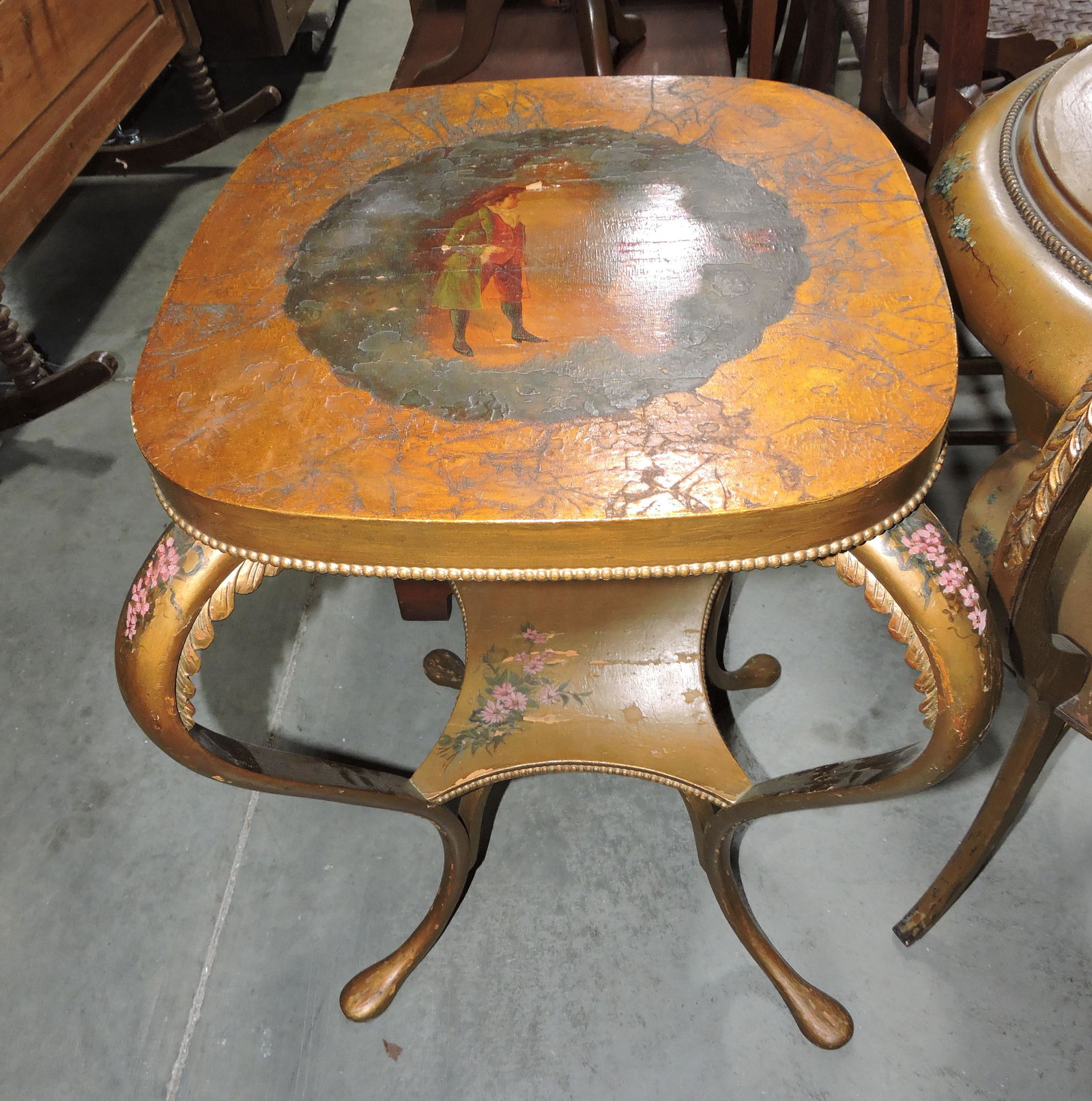 French Vernie Martin style lamp table (1 of 2)