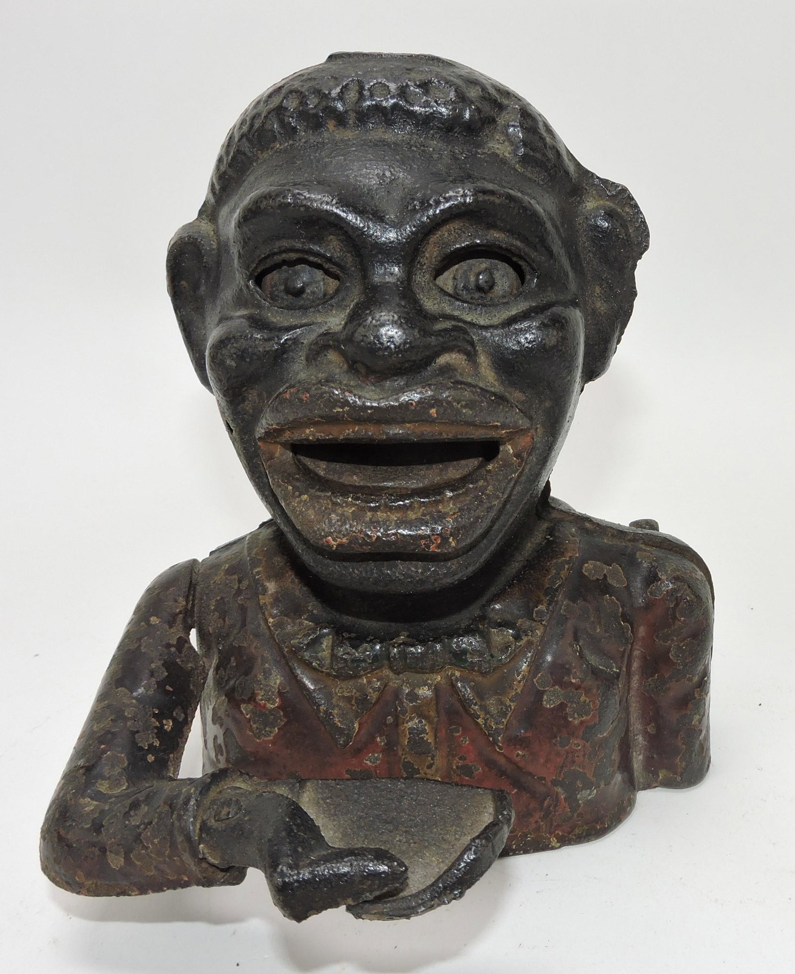 Cast iron Jolly Man mechanical bank, (1 of 3)